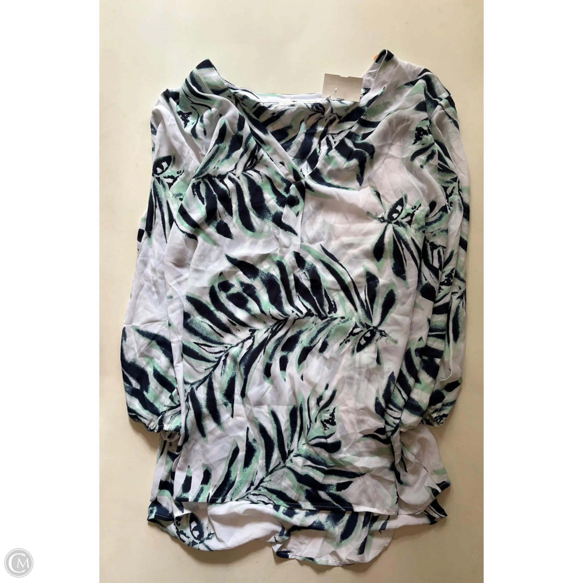 Blouse Long Sleeve By Violet And Claire In Blue & Green, Size: 3x - Image 1