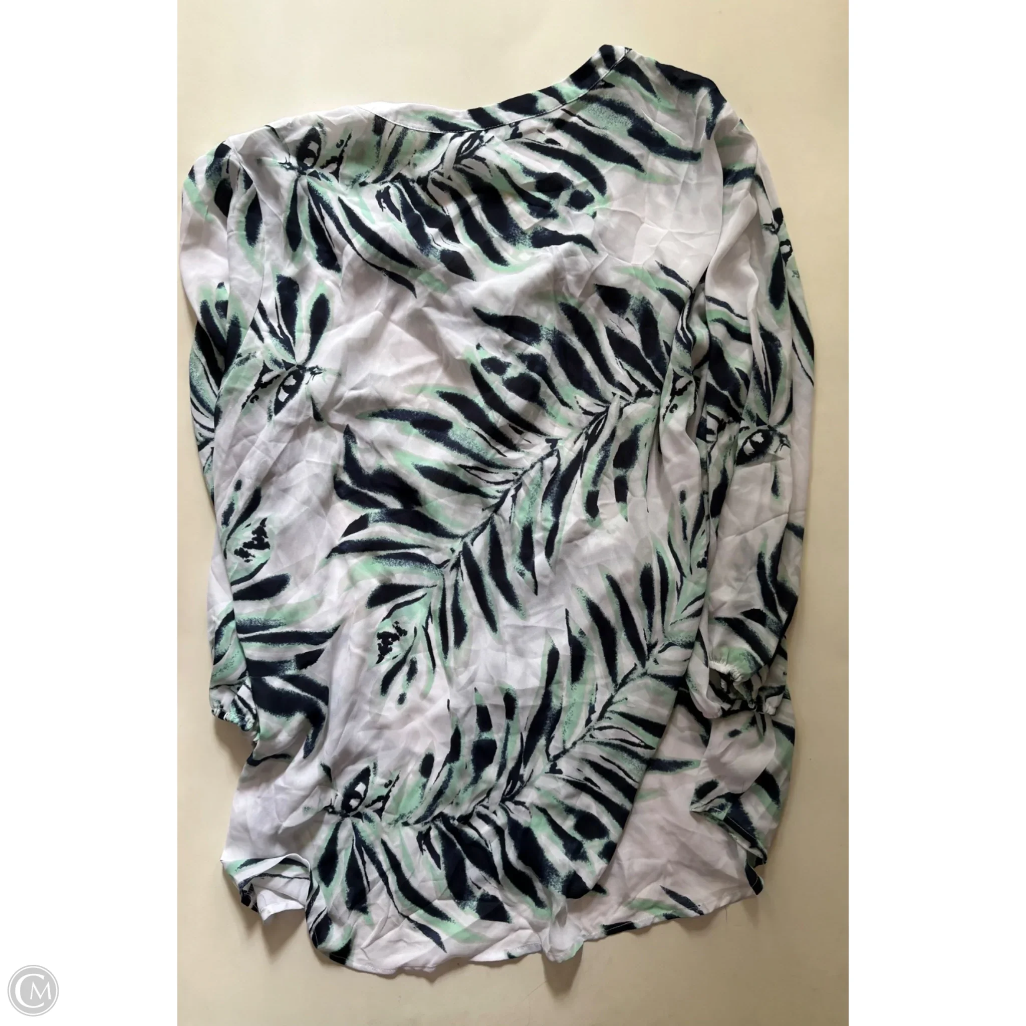 Blouse Long Sleeve By Violet And Claire In Blue & Green, Size: 3x - Image 2