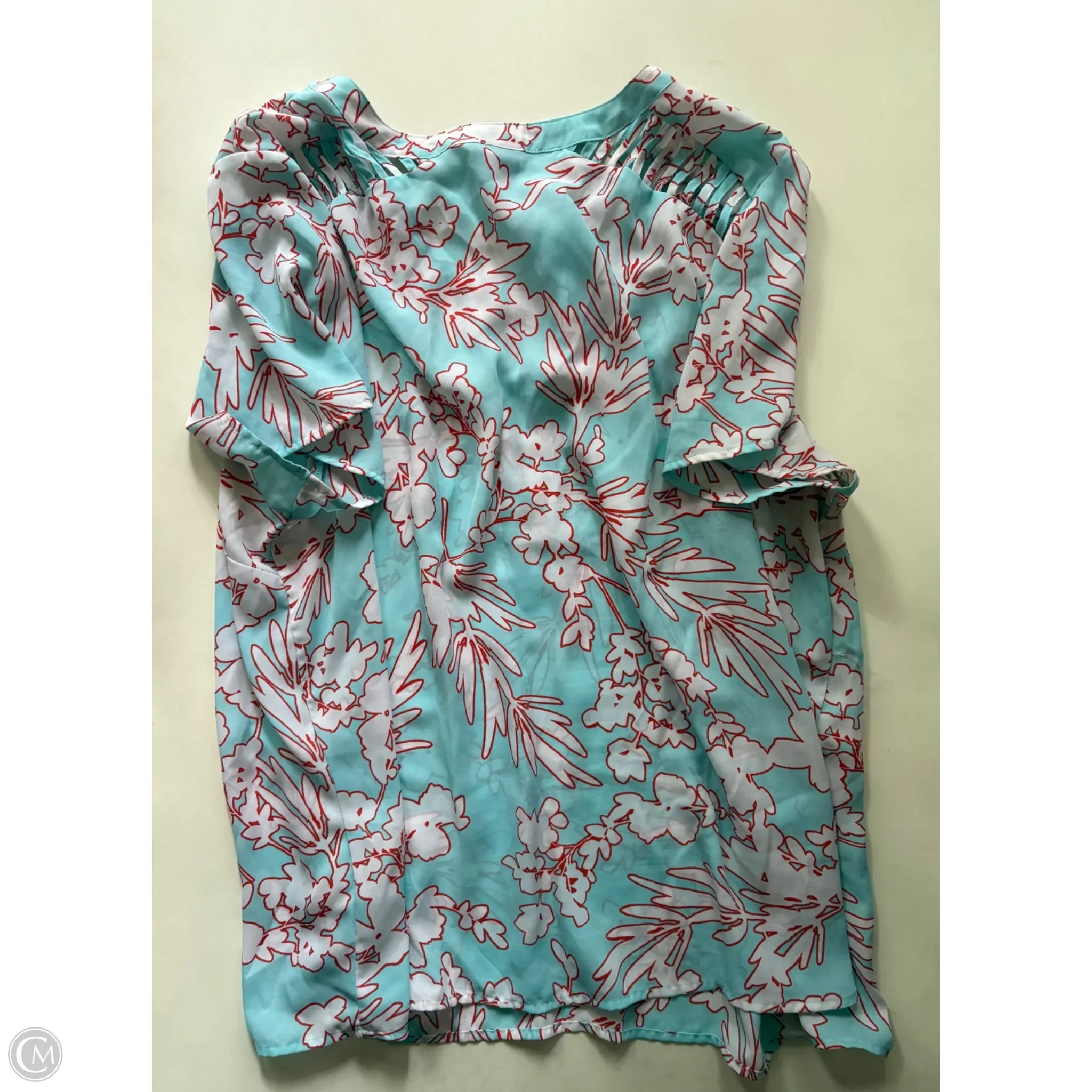 Top Short Sleeve By Worthington In Floral Print, Size: 3x - Image 2