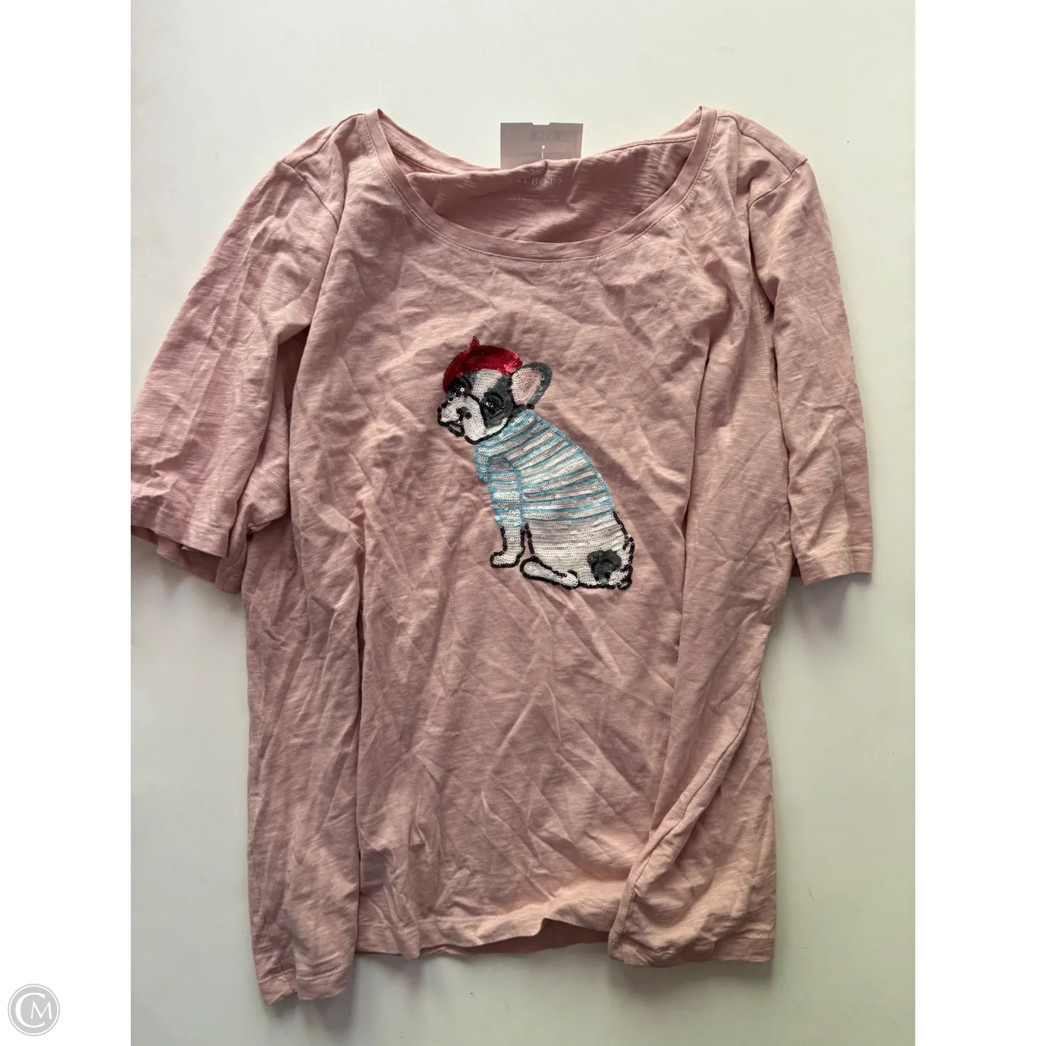 Top Short Sleeve By Talbots In Pink, Size: Xl - Image 1