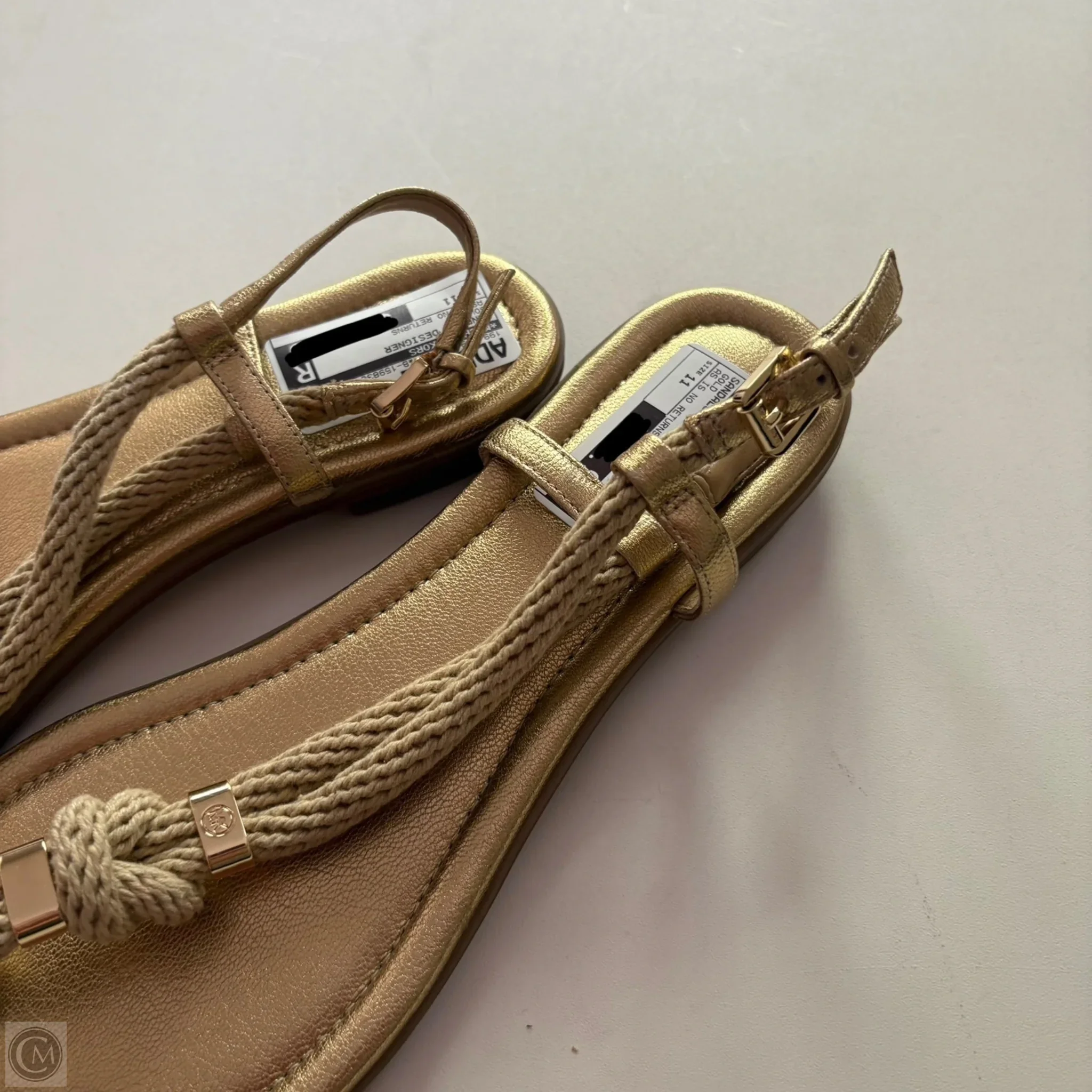 Sandals Designer By Michael Kors In Gold, Size: 11 - Image 3