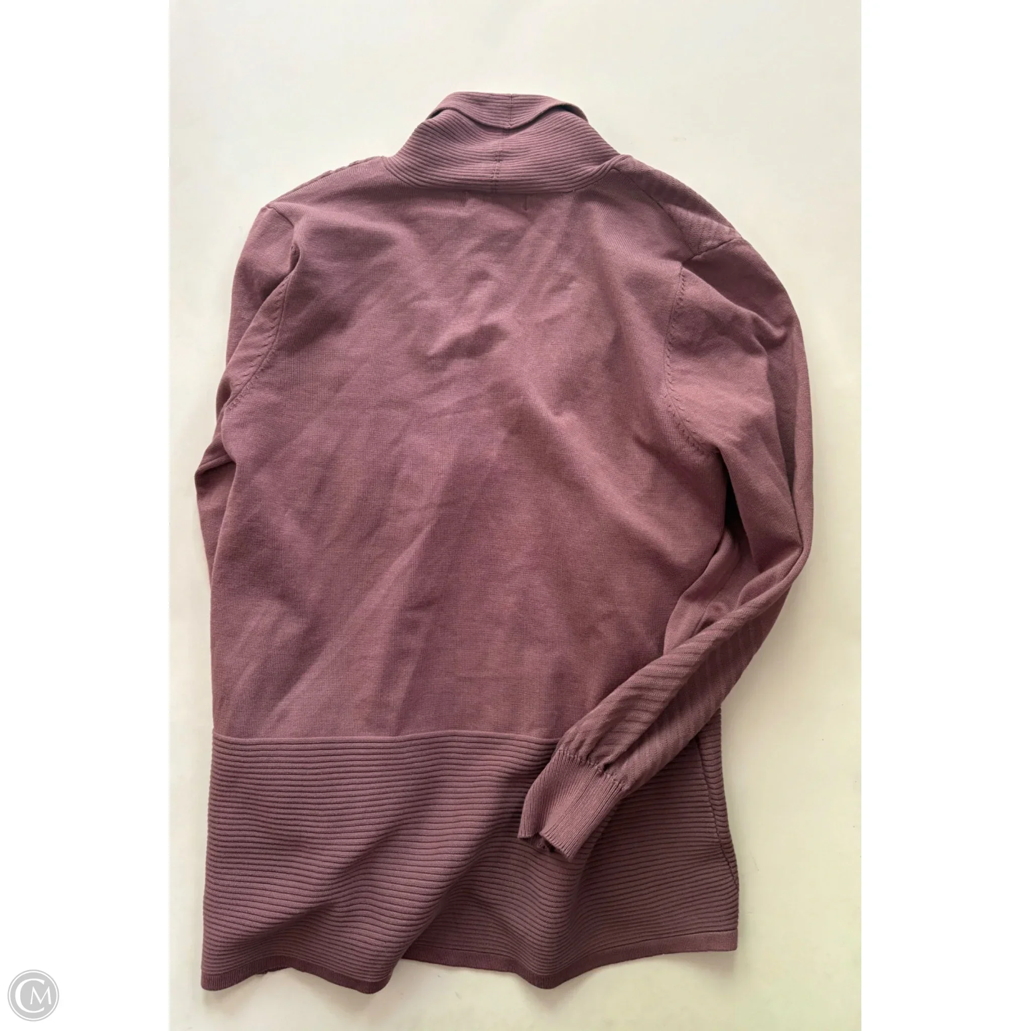 Sweater Cardigan By Liz Claiborne In Purple, Size: L - Image 2