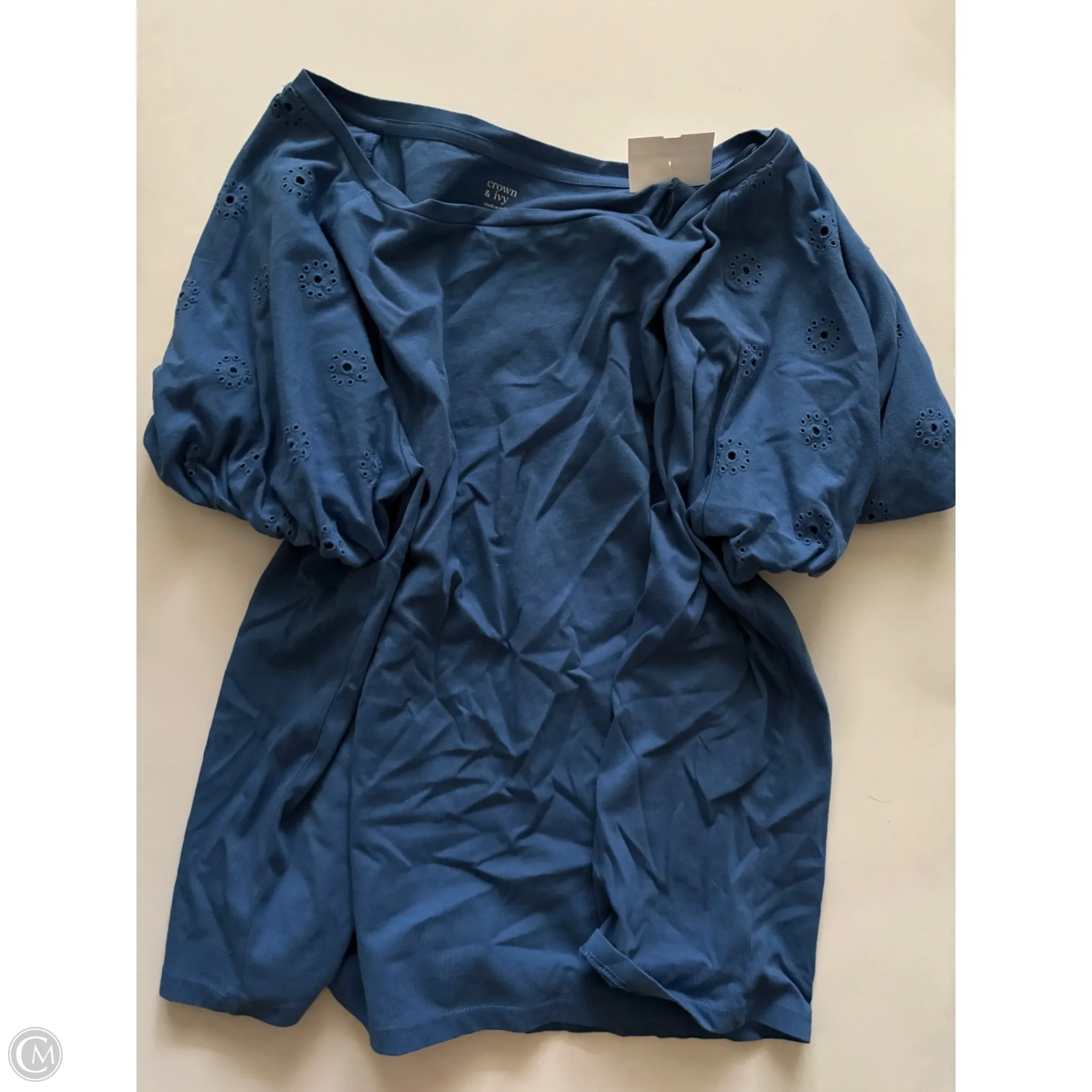 Top Short Sleeve By Crown And Ivy In Blue, Size: 2x - Image 1