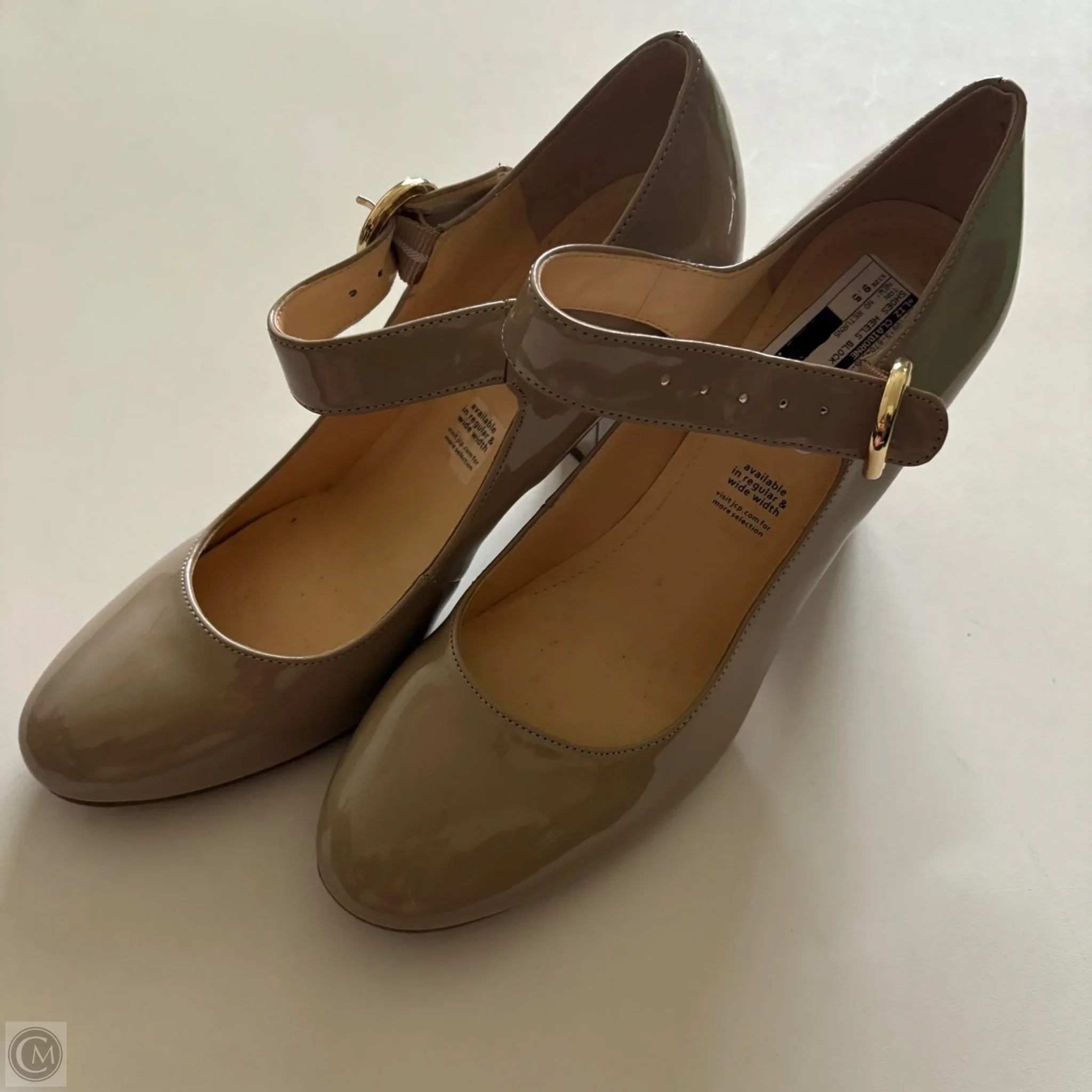 Shoes Heels Block By Liz Claiborne In Tan, Size: 9.5 - Image 1
