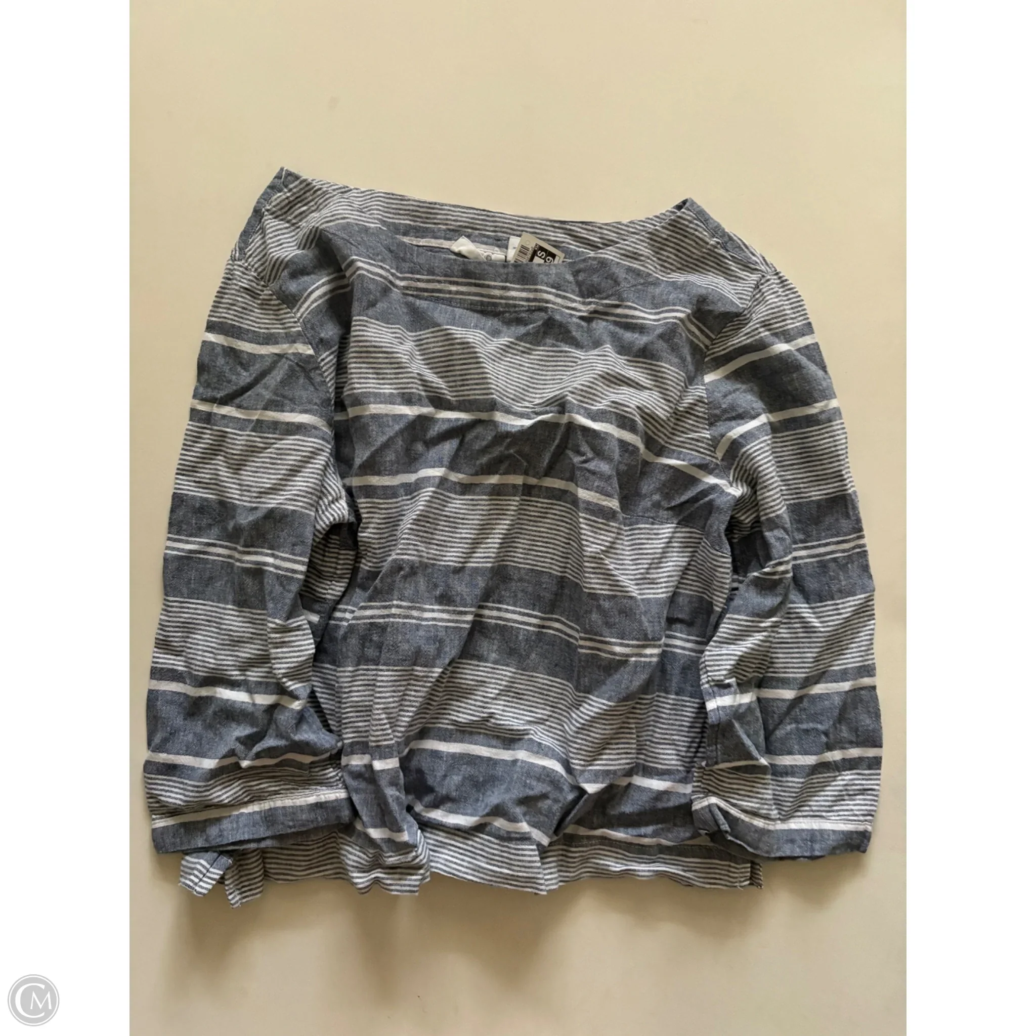 Top Long Sleeve By Sigrid Olsen In Striped Pattern, Size: L - Image 1