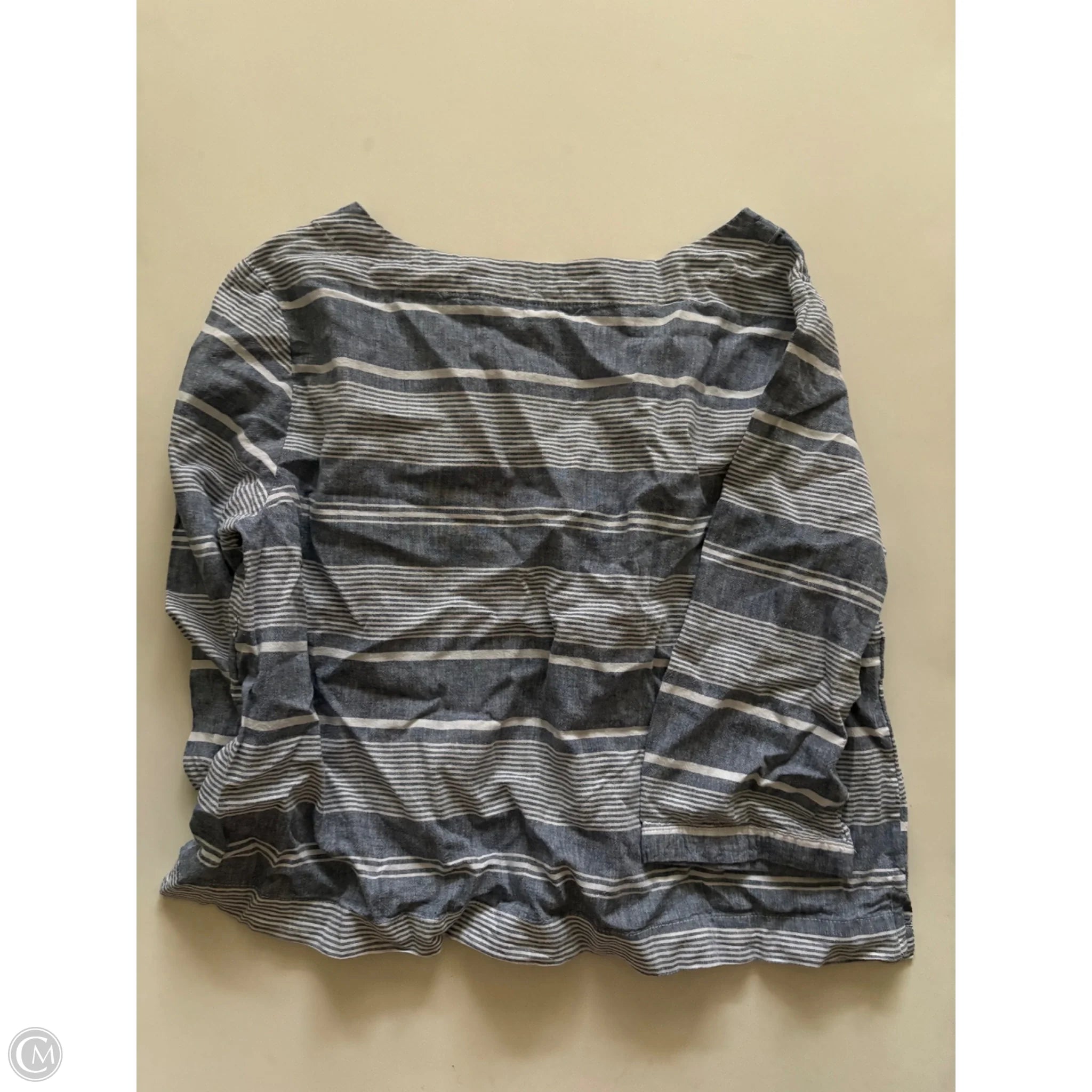 Top Long Sleeve By Sigrid Olsen In Striped Pattern, Size: L - Image 2