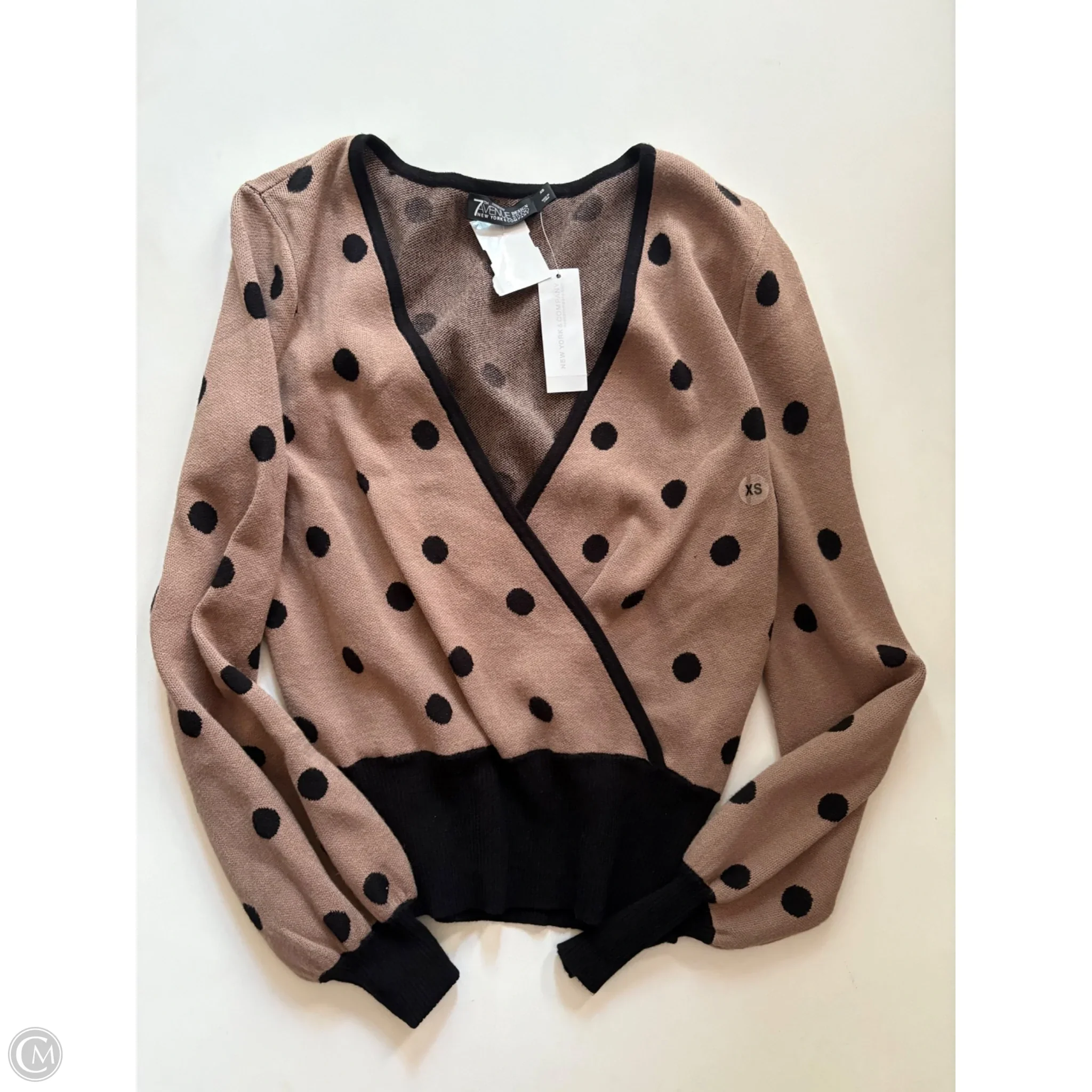 Sweater By New York And Co In Polkadot Pattern, Size: Xs - Image 1