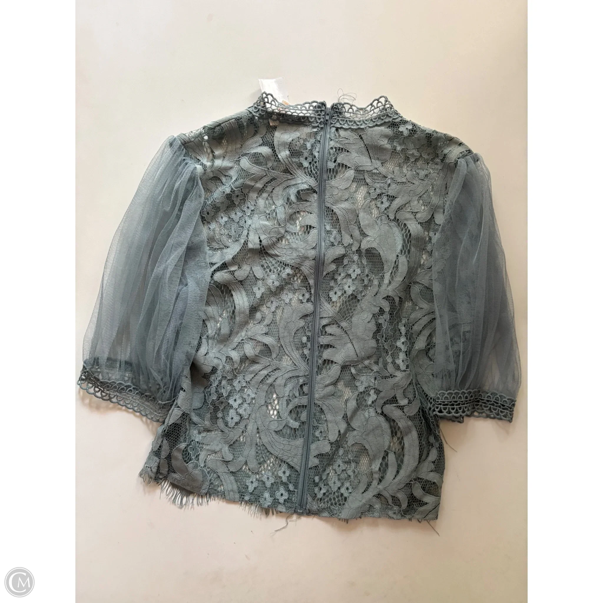 Blouse Long Sleeve By Peach In Blue, Size: M - Image 2