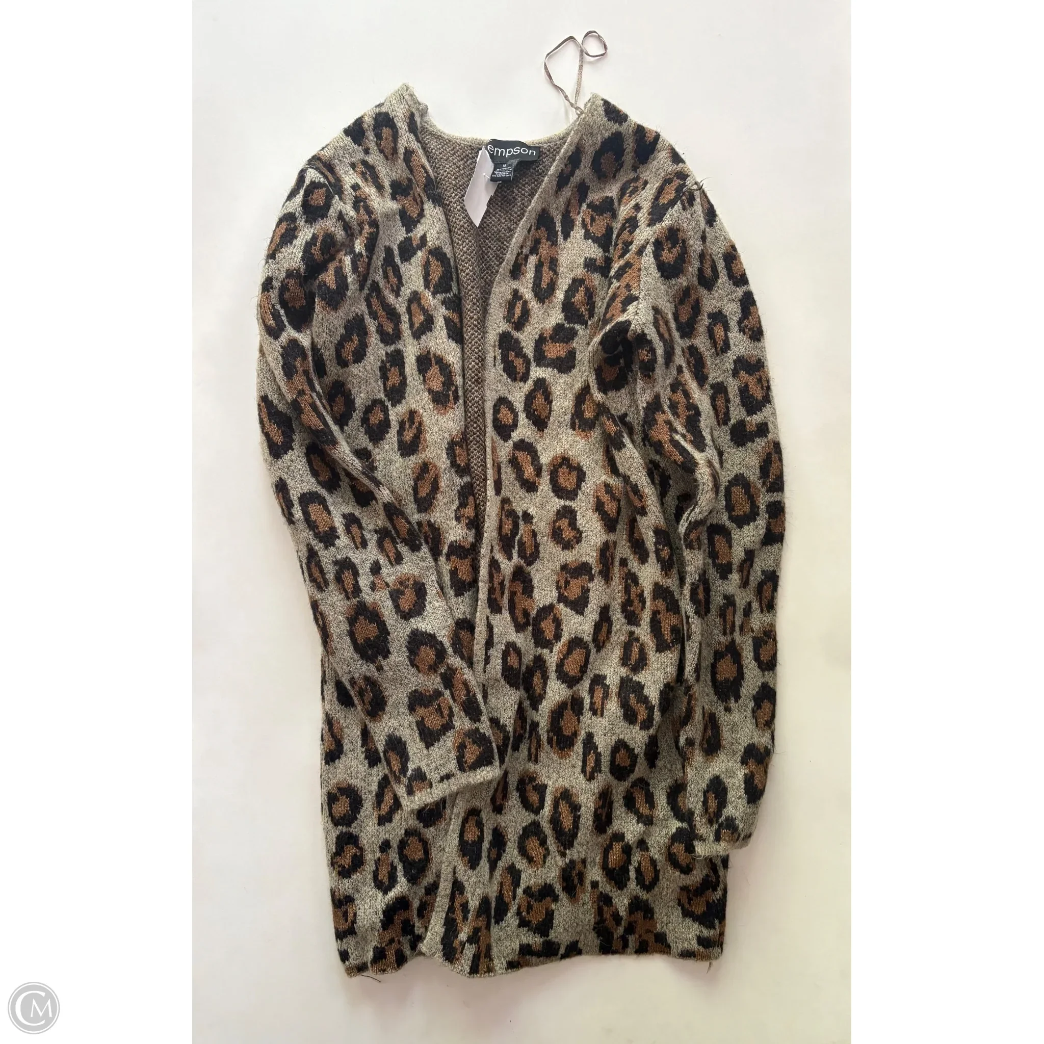 Sweater Cardigan By Kempson In Animal Print, Size: M - Image 1