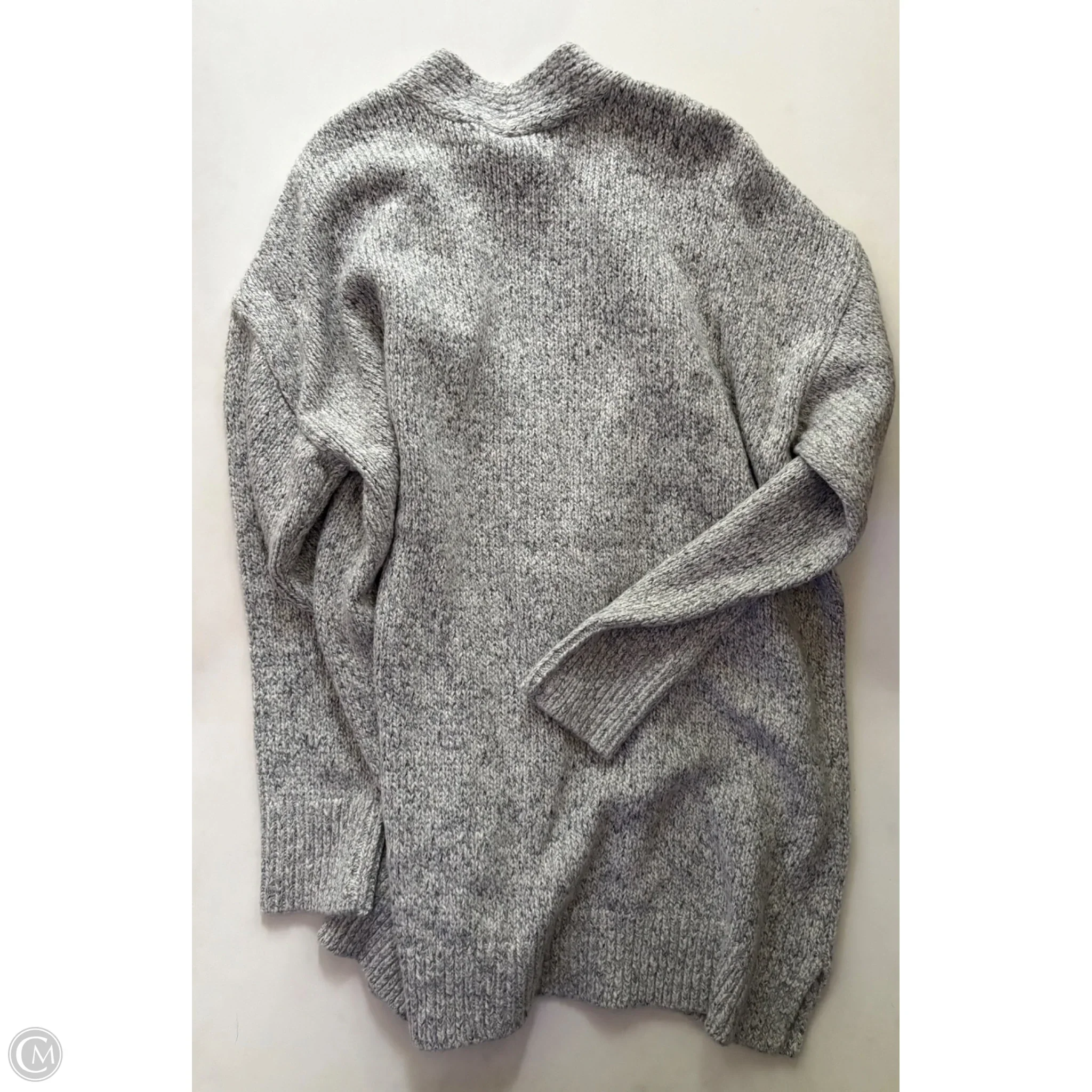 Sweater Cardigan By Loft In Grey, Size: Xl - Image 2
