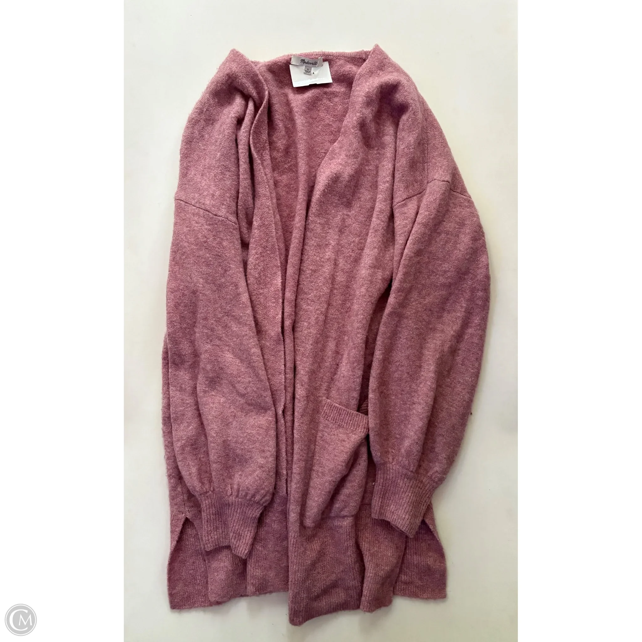 Sweater Cardigan By Madewell In Pink, Size: L - Image 1