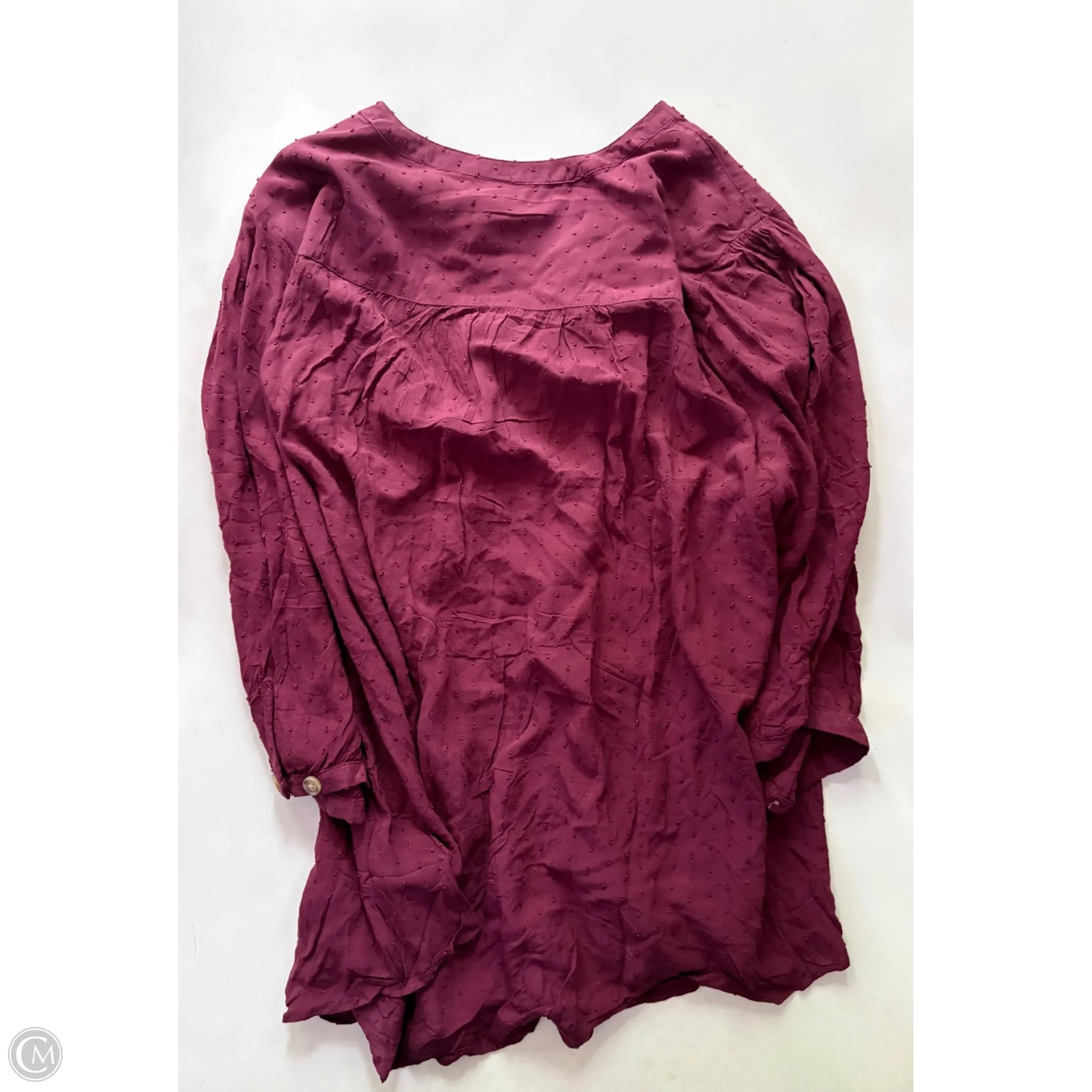 Blouse Long Sleeve By Torrid In Maroon, Size: 3x - Image 2