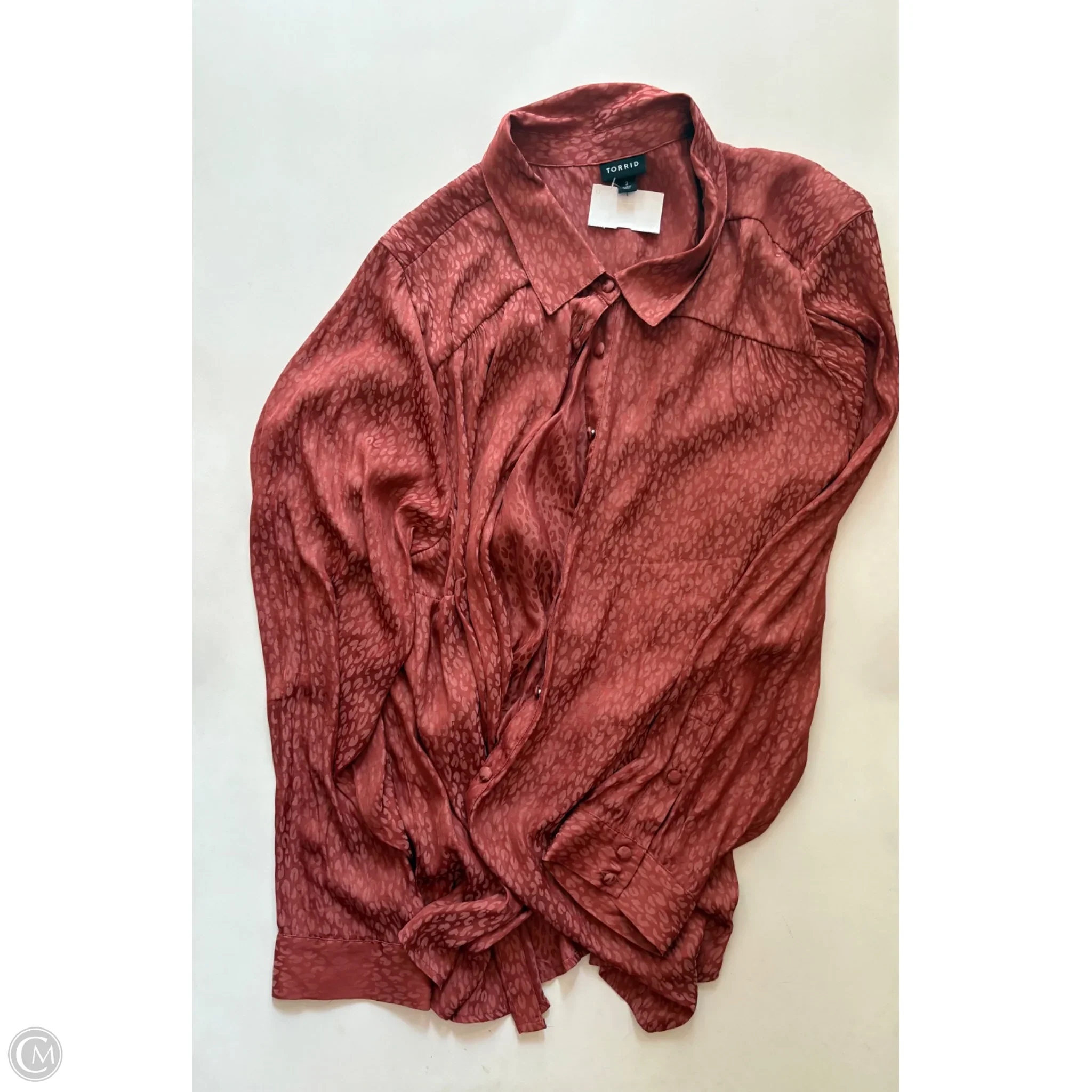 Blouse Long Sleeve By Torrid In Animal Print, Size: 3x - Image 1