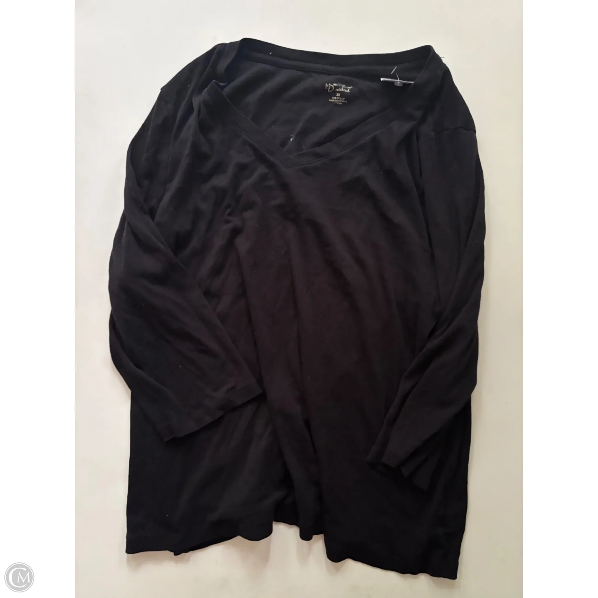 Top Long Sleeve By New Directions In Black, Size: 3x - Image 1