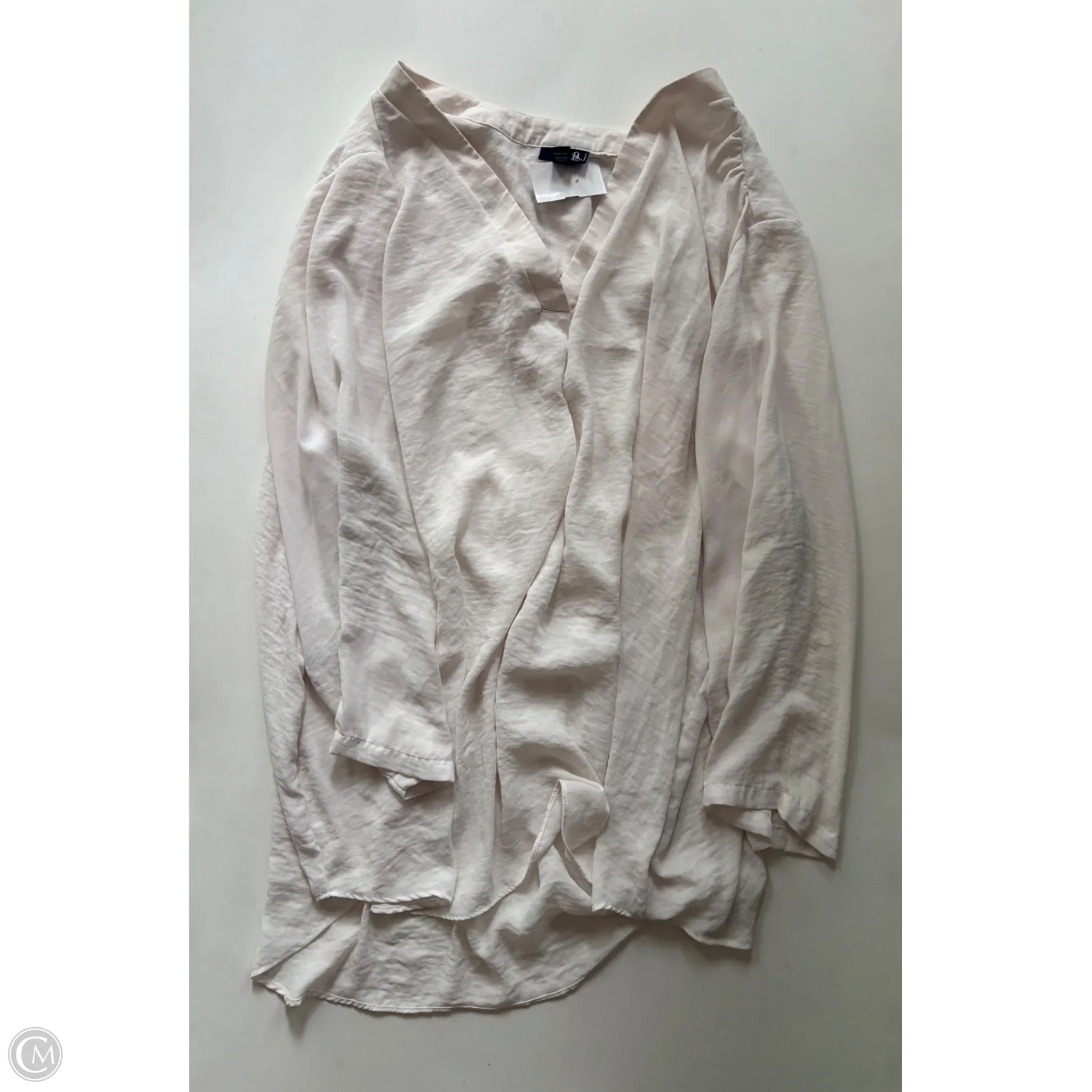 Blouse Long Sleeve By Ana In Cream, Size: 3x - Image 1