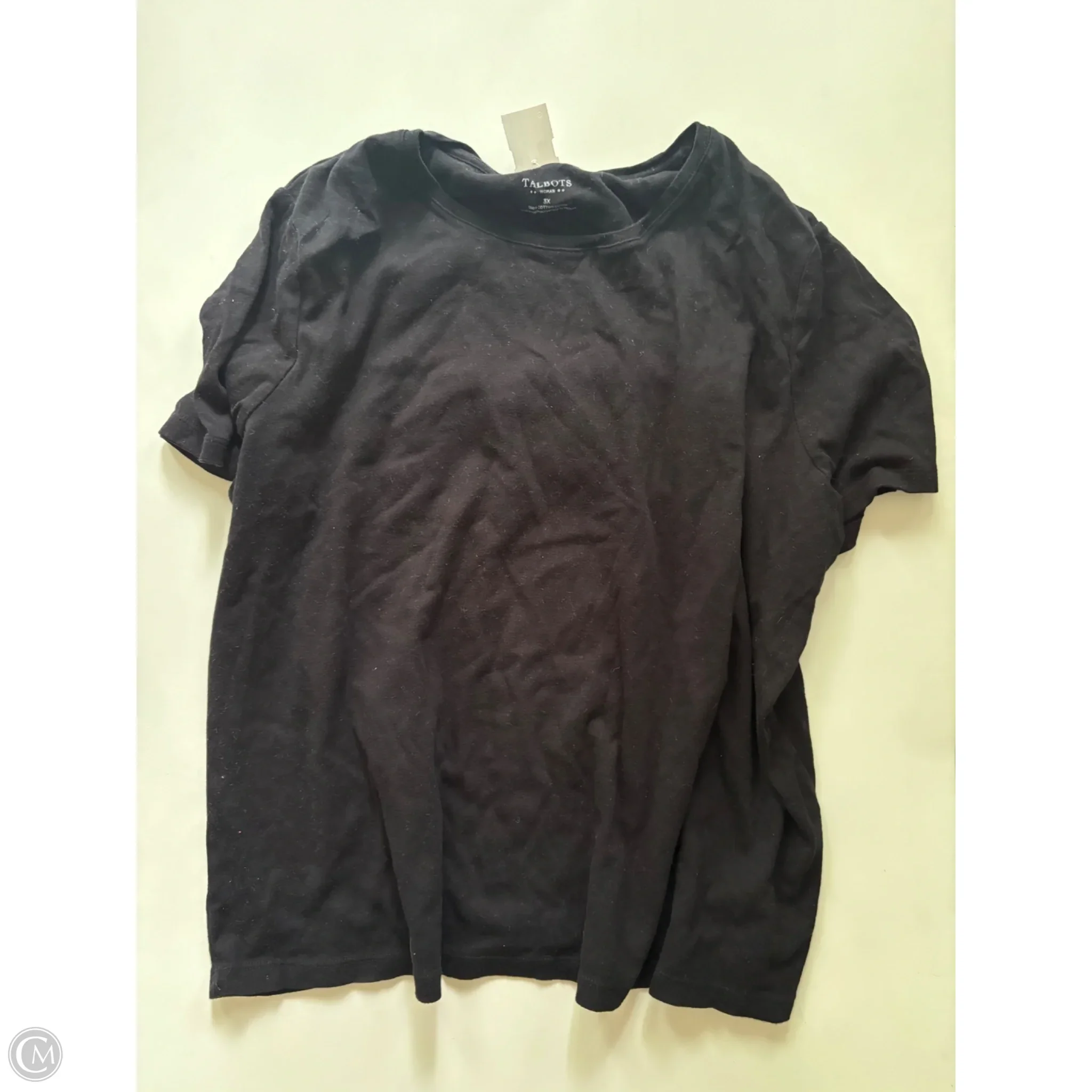 Top Short Sleeve Basic By Talbots In Black, Size: 3x - Image 1