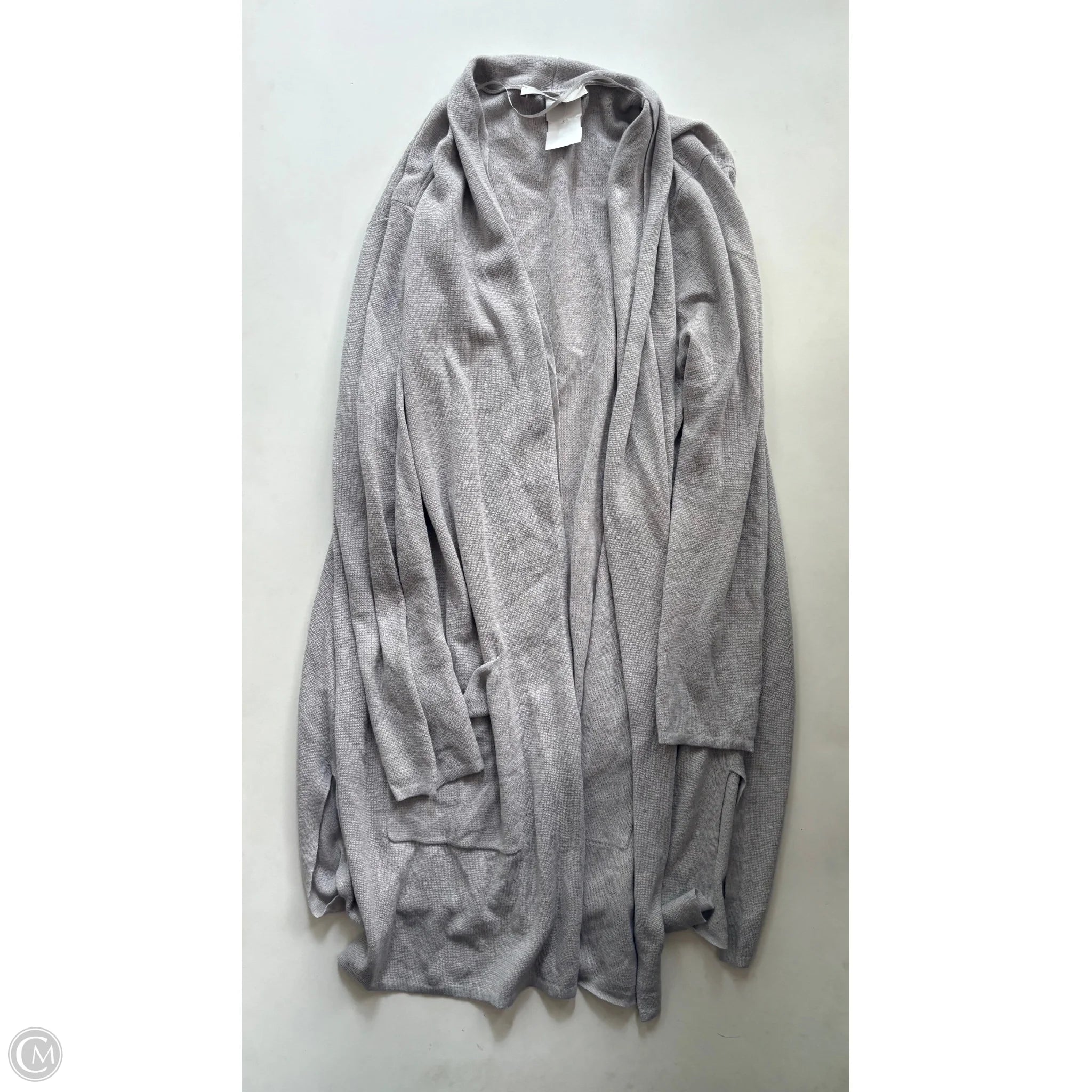 Sweater Cardigan By Loft In Grey, Size: 1x - Image 1