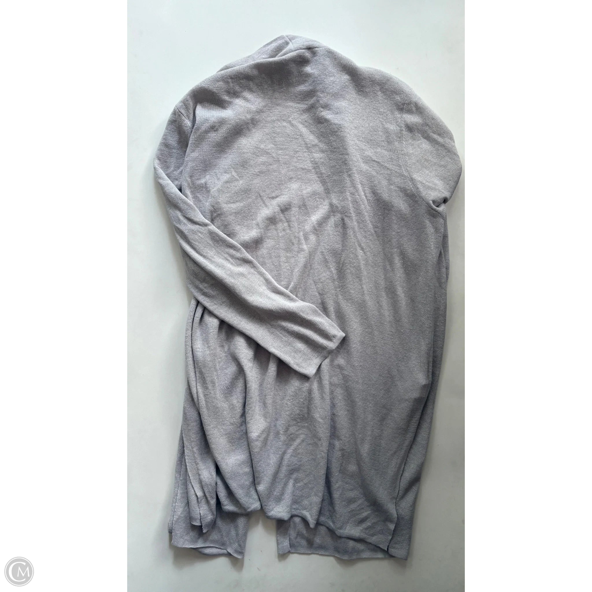 Sweater Cardigan By Loft In Grey, Size: 1x - Image 2