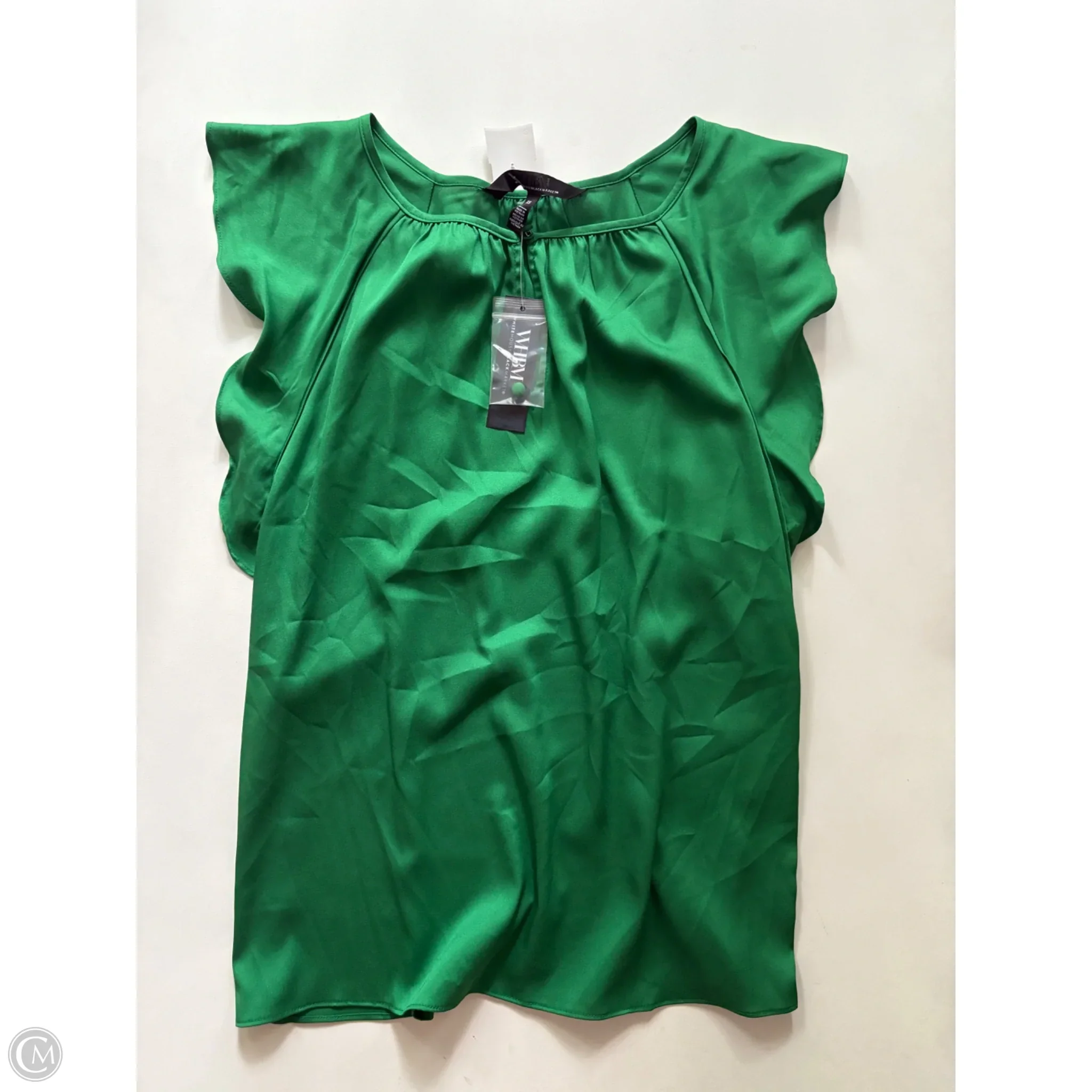 Blouse Short Sleeve By White House Black Market In Green, Size: Xs - Image 1