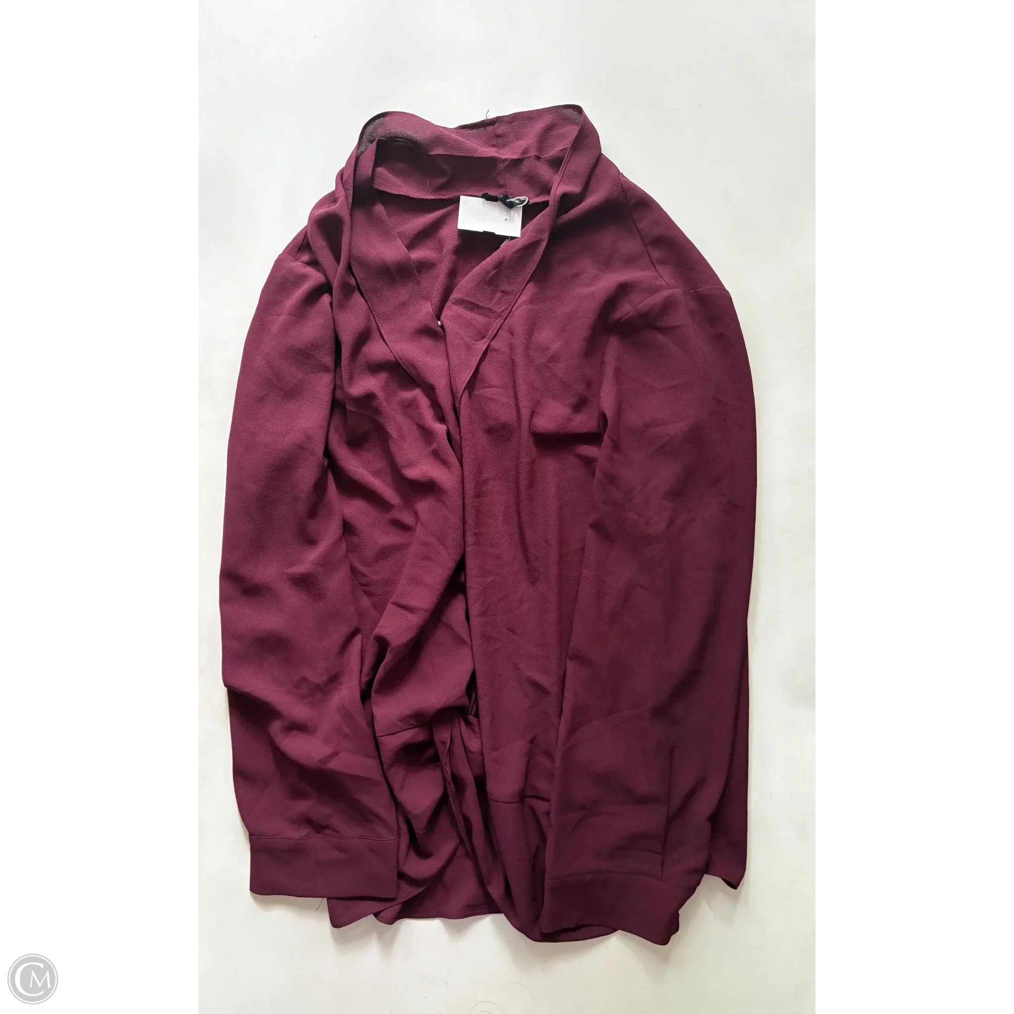 Blouse Long Sleeve By Mittoshop In Maroon, Size: 2x - Image 1