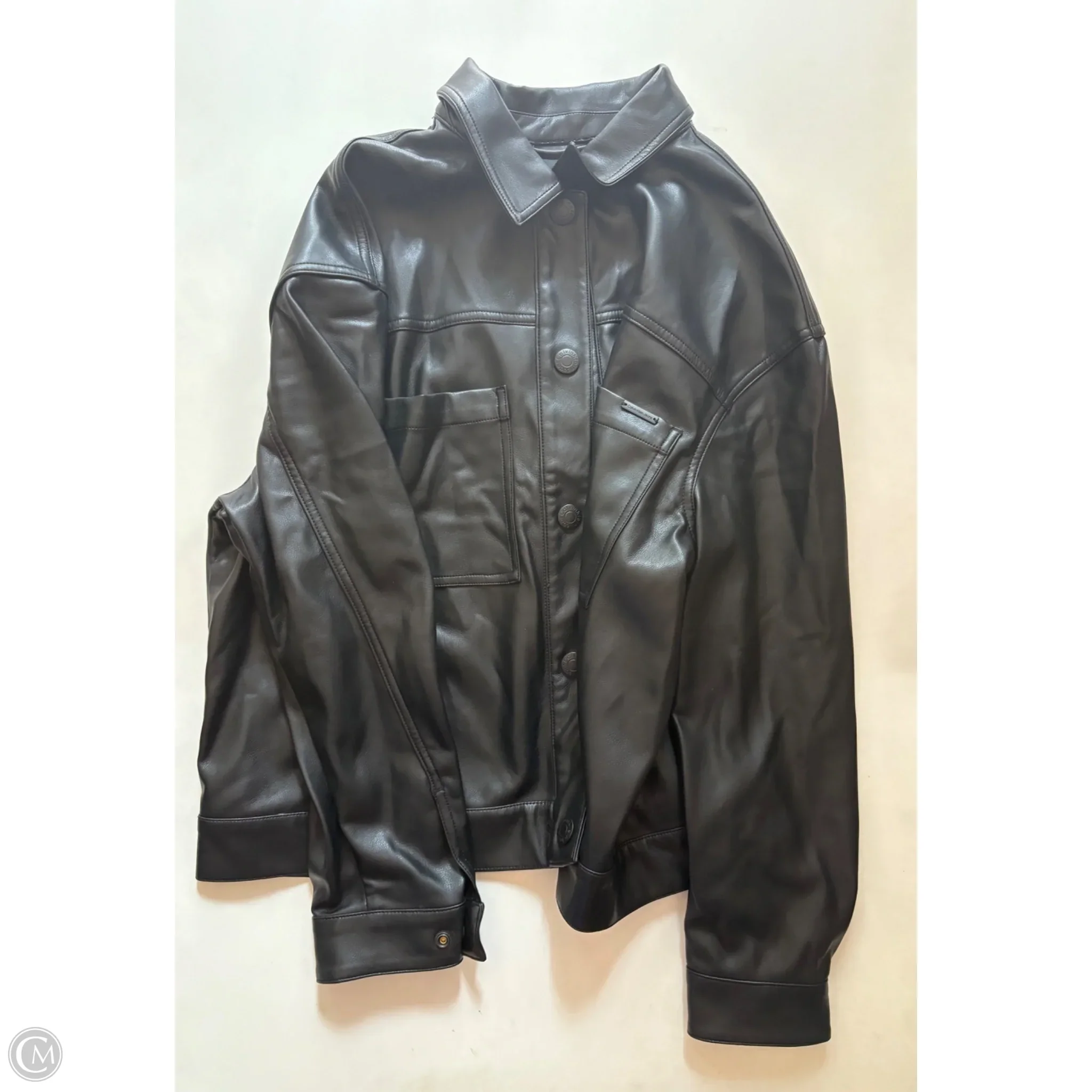 Jacket Moto By Calvin Klein In Black, Size: Xl - Image 1