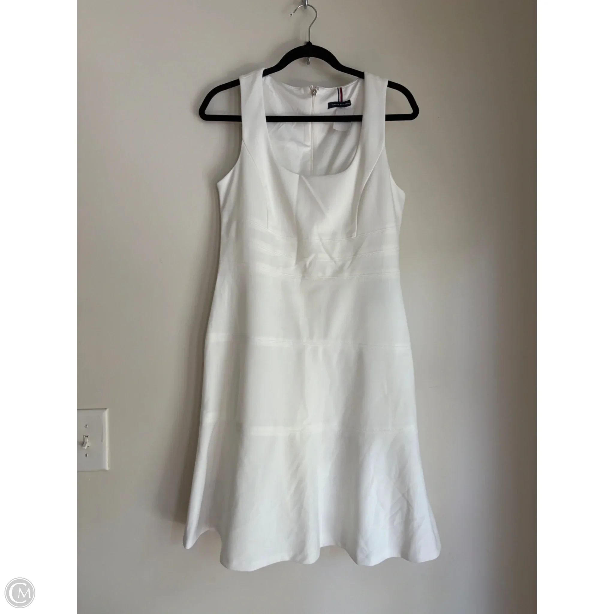 Dress Casual Midi By Tommy Hilfiger In White, Size: M - Image 1