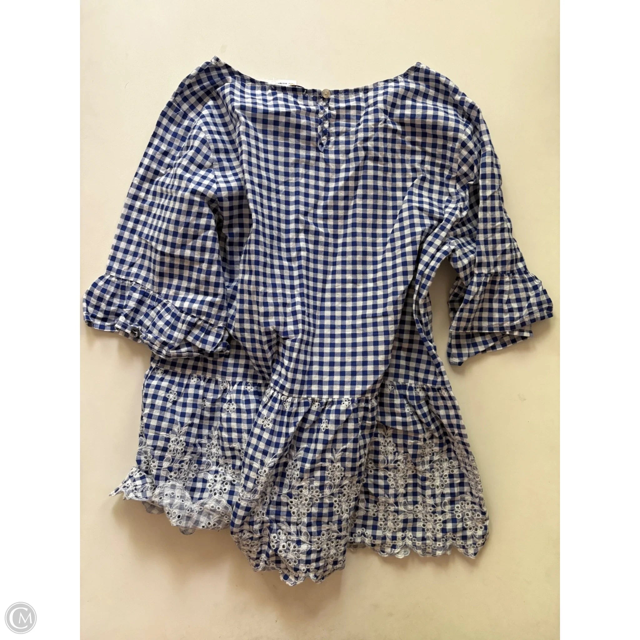 Top Short Sleeve By Tennesse Honeyy In Checkered Pattern, Size: L - Image 2