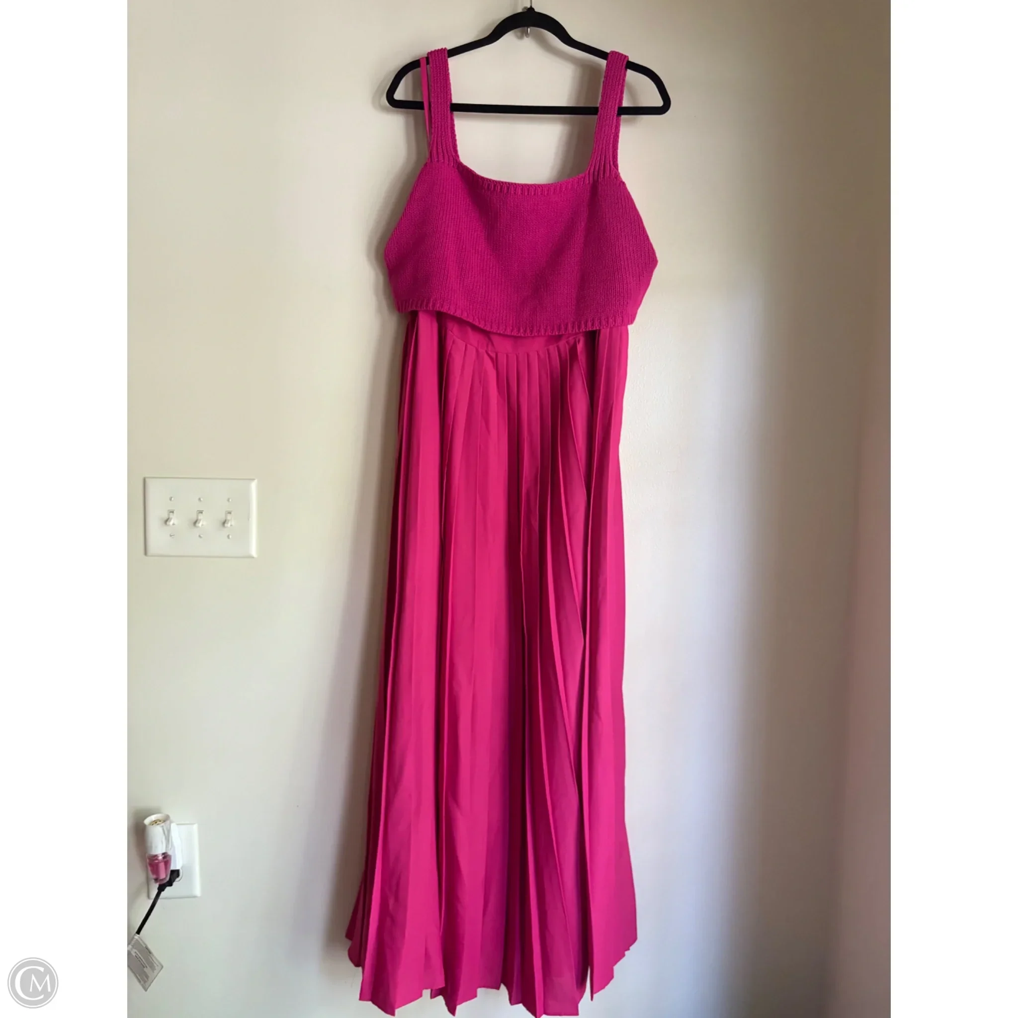 Dress Party Long By Anthropologie In Pink, Size: 1x - Image 1