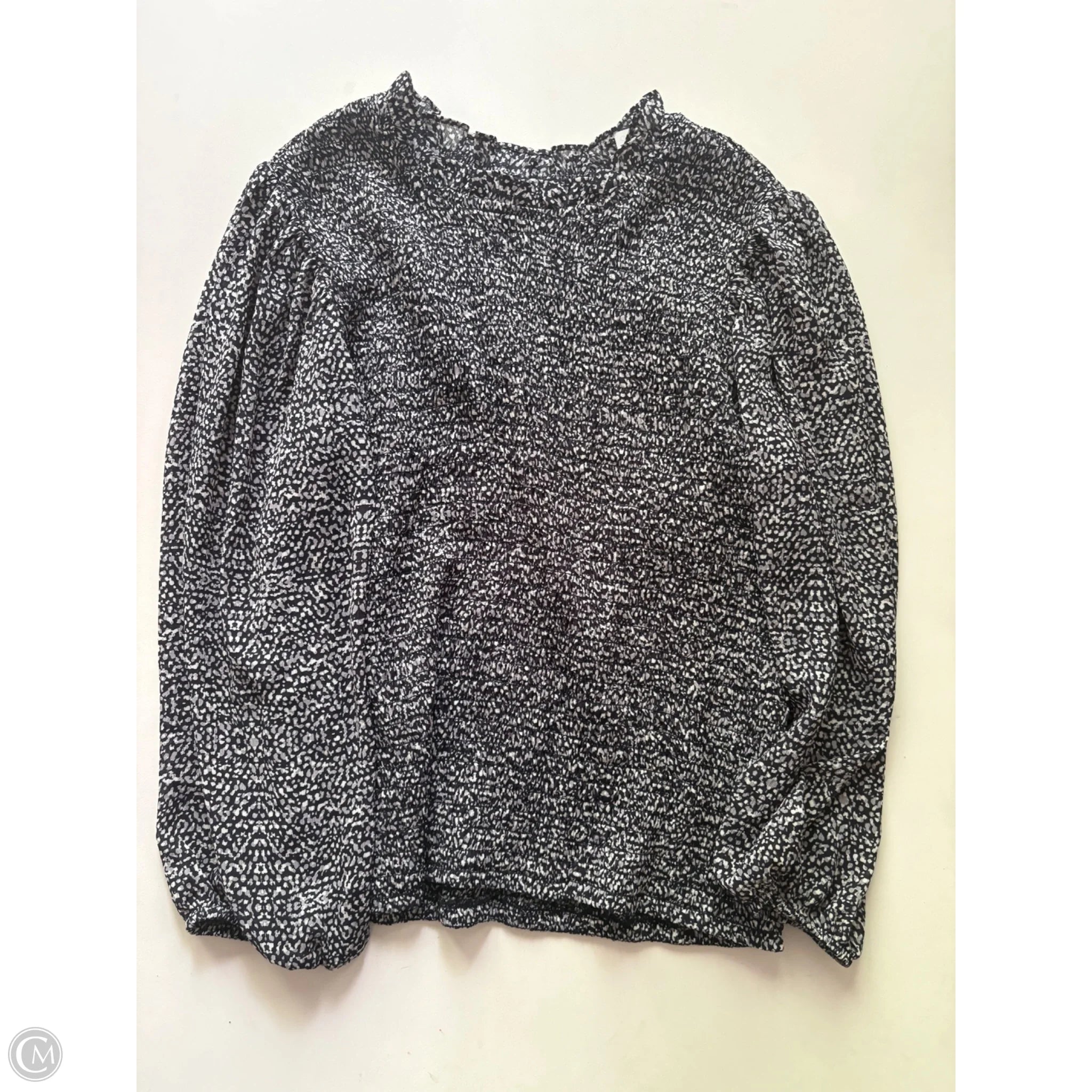 Blouse Long Sleeve By Express In Navy, Size: M - Image 1