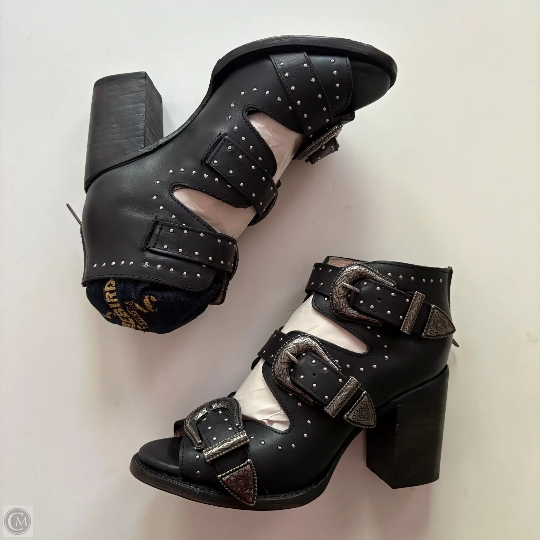 Shoes Heels Block By Freebird In Black, Size: 10