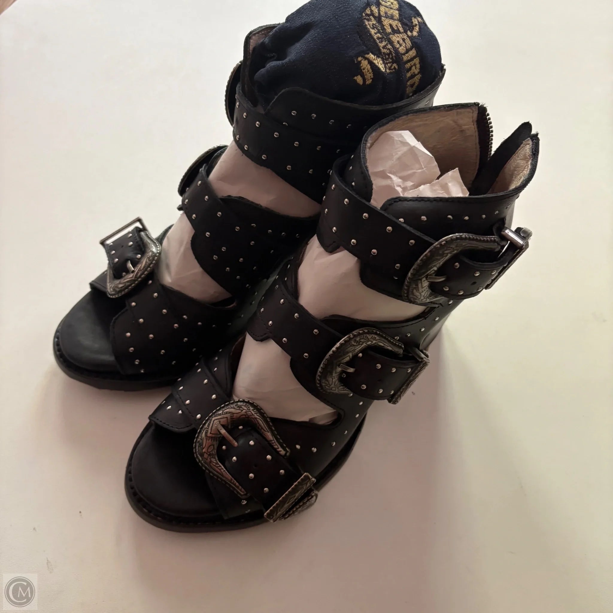 Shoes Heels Block By Freebird In Black, Size: 10 - Image 2