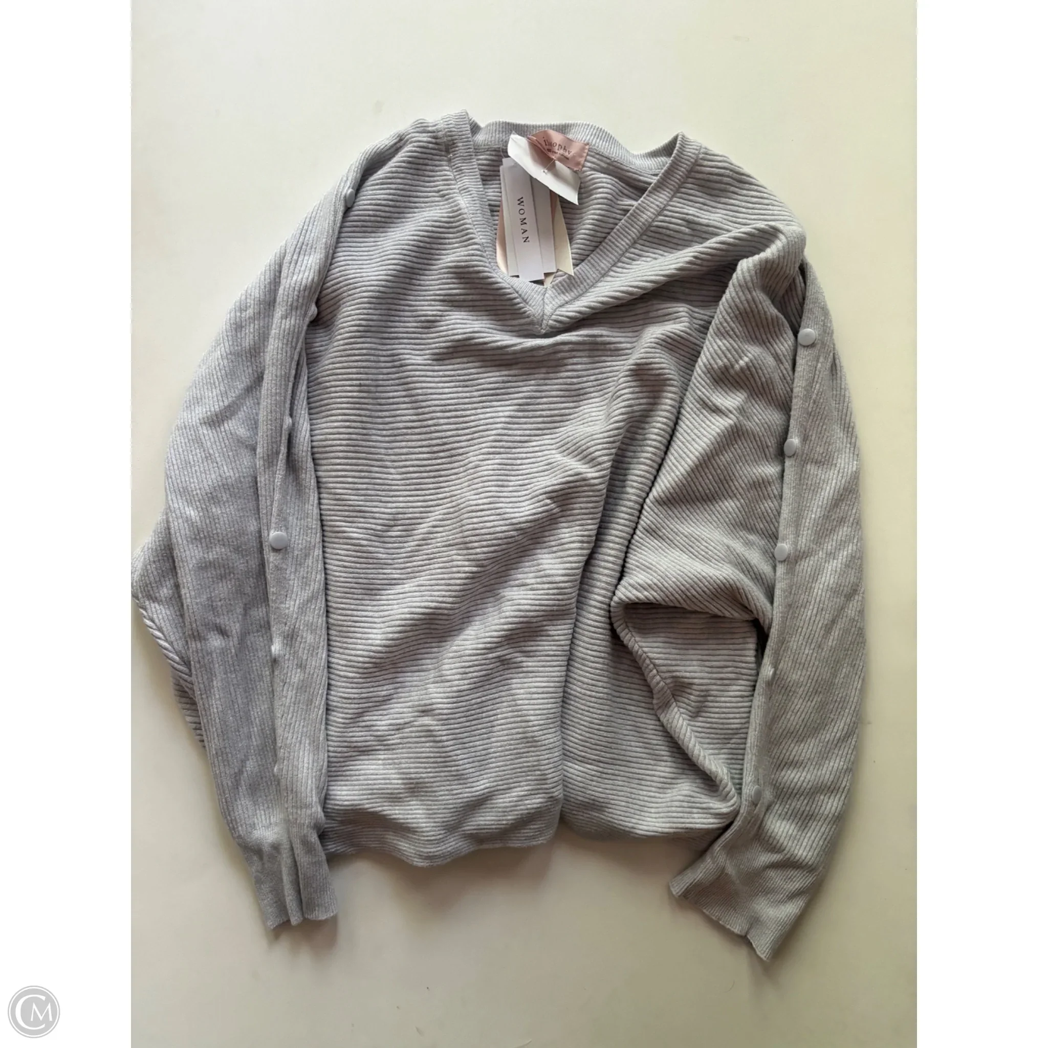 Sweater By Philosophy In Grey, Size: 2x - Image 1