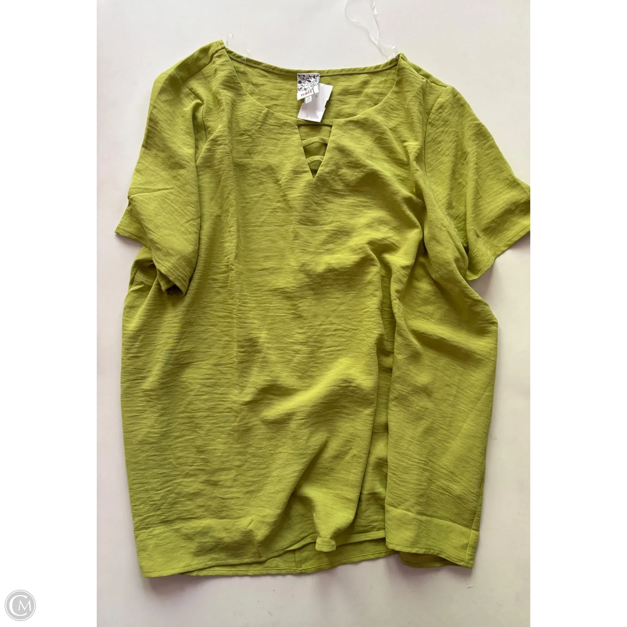 Blouse Short Sleeve By Naif In Green, Size: 2x - Image 1