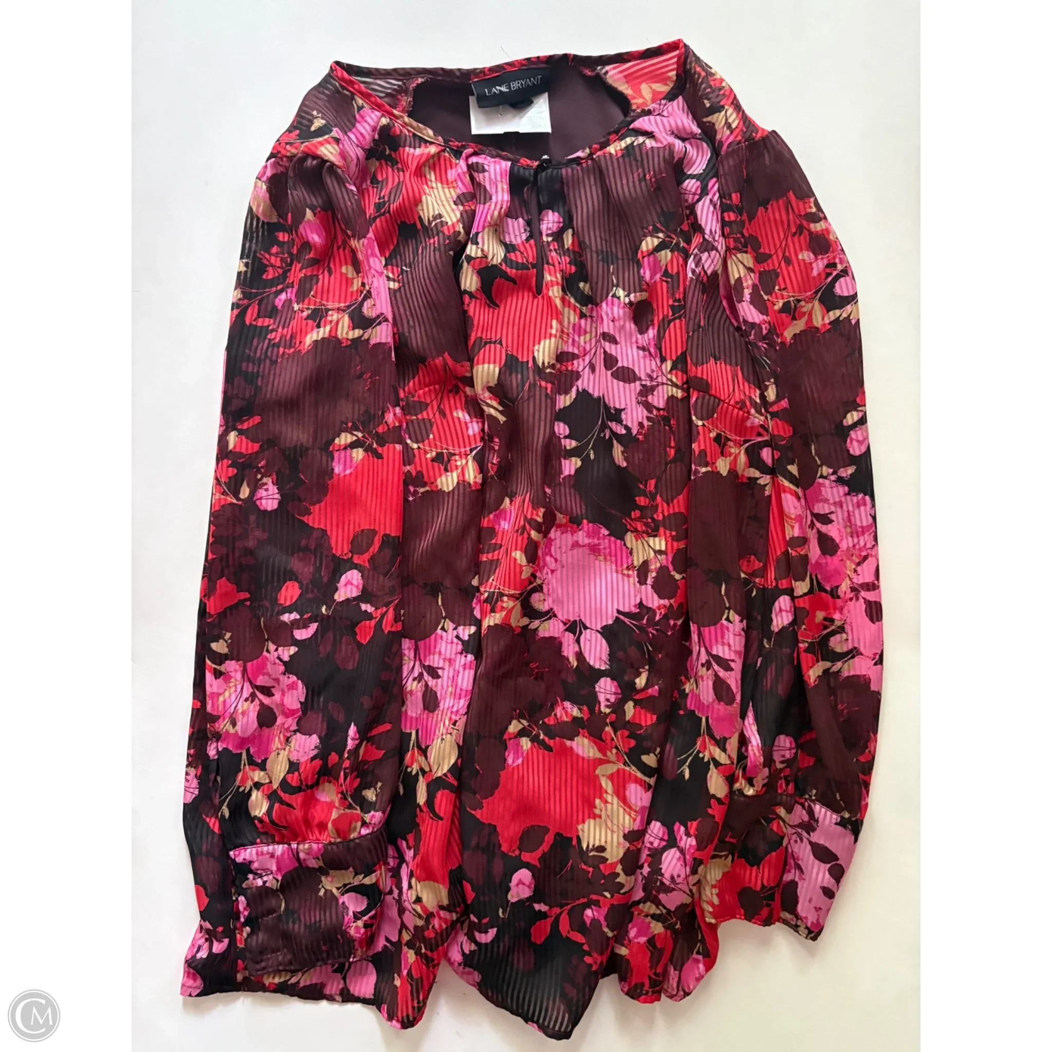 Blouse Long Sleeve By Lane Bryant In Floral Print, Size: L - Image 1