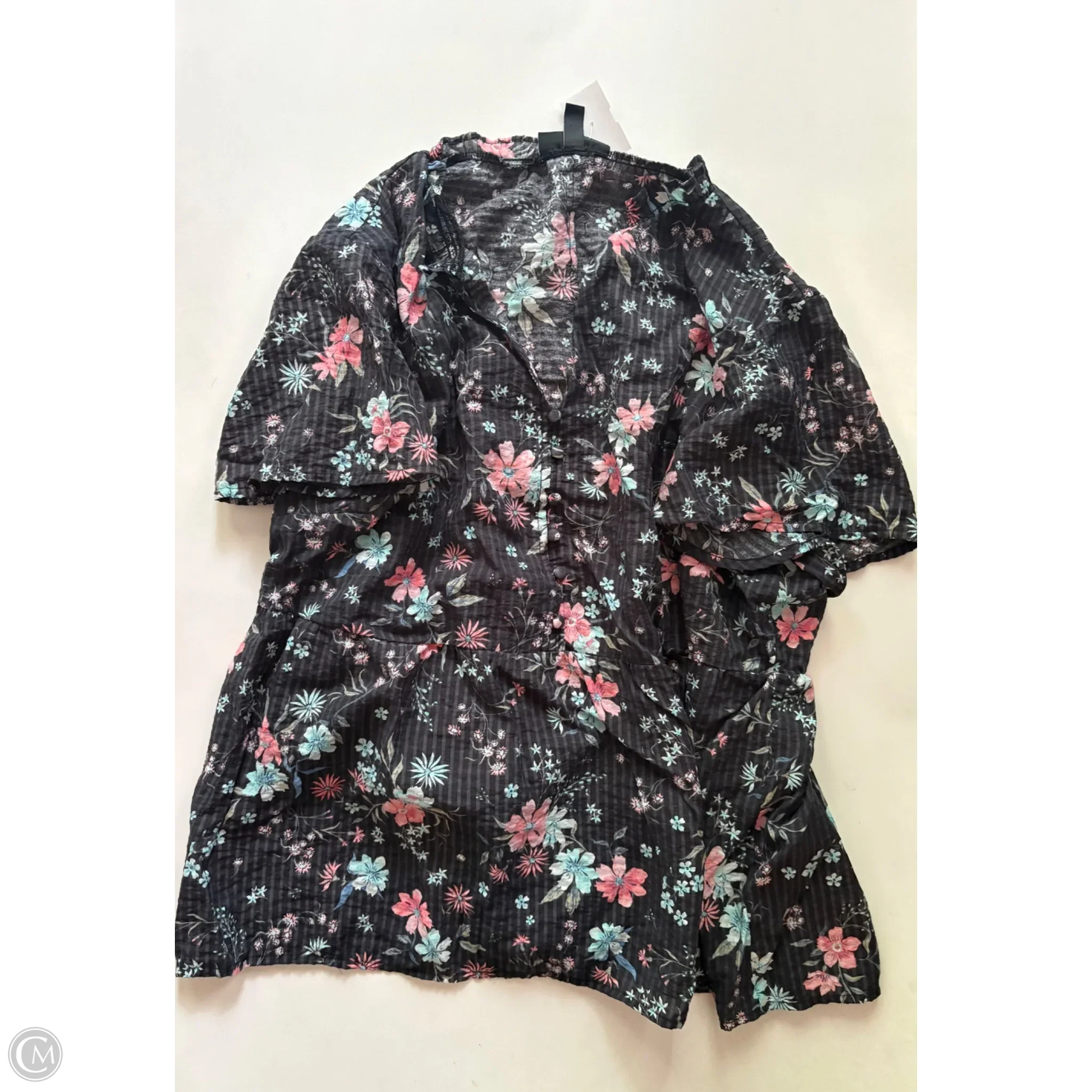 Top Short Sleeve By Lane Bryant In Floral Print, Size: 1x - Image 1