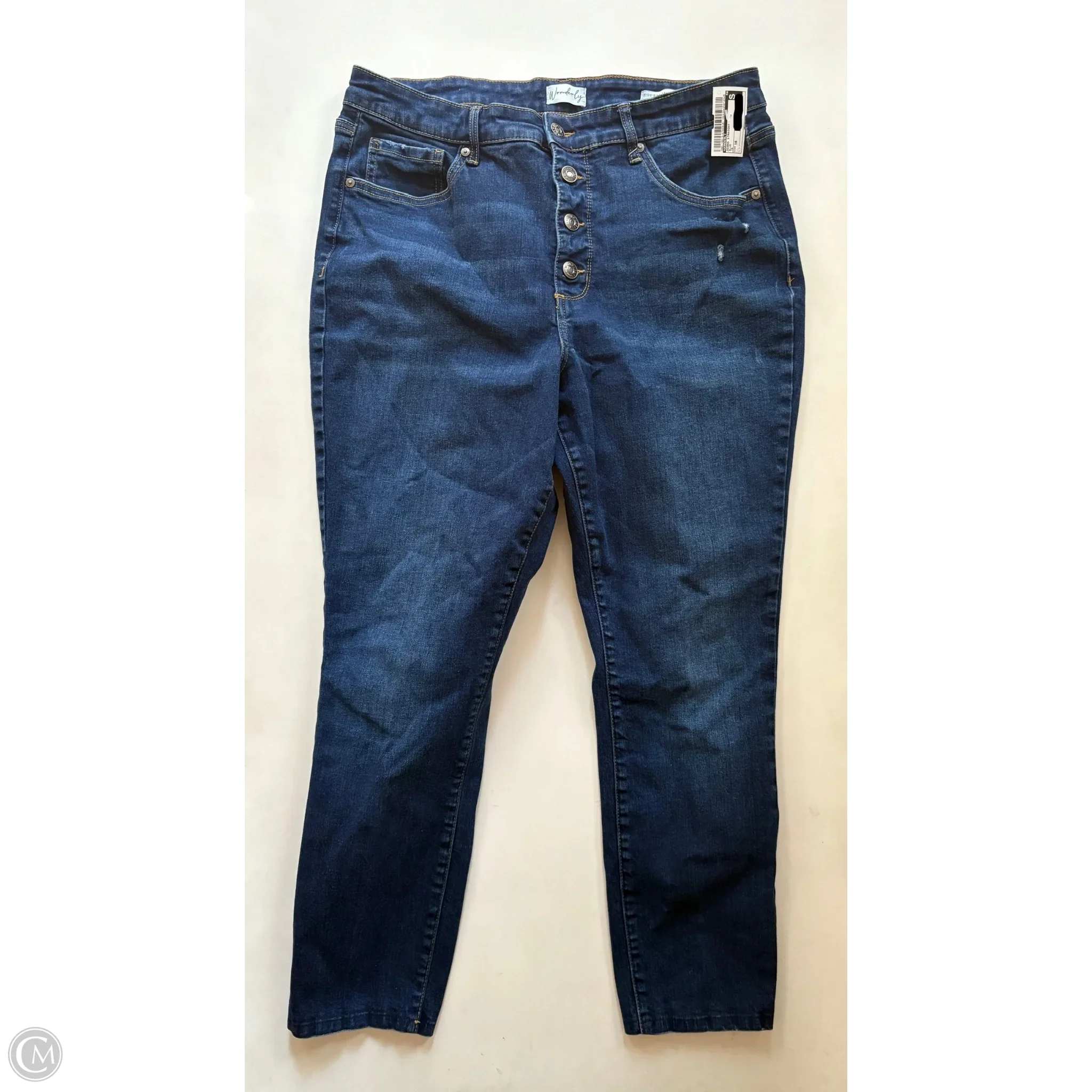 Jeans Straight By Wonderly In Blue, Size: 16 - Image 1