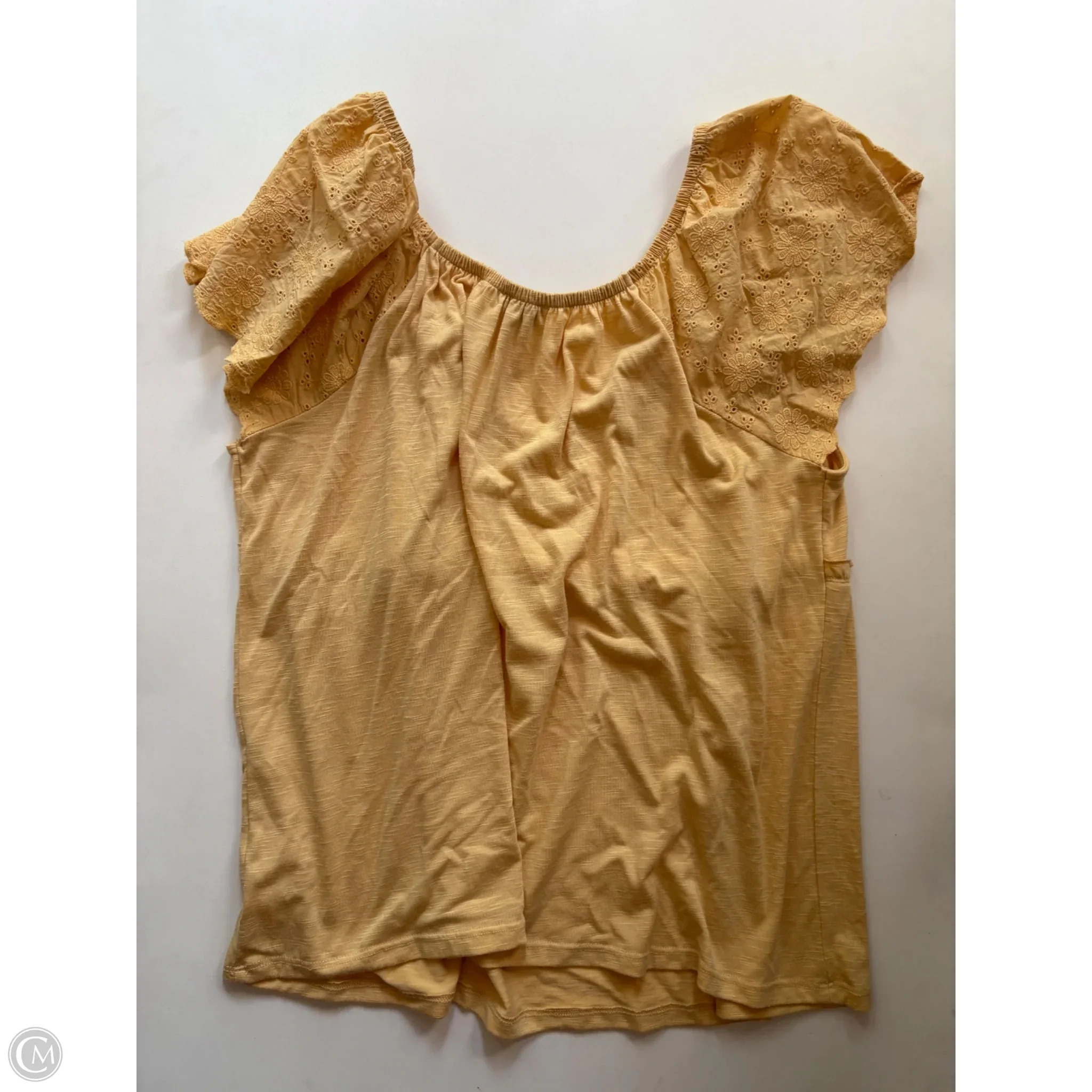 Top Short Sleeve By True Craft In Yellow, Size: 1x - Image 2