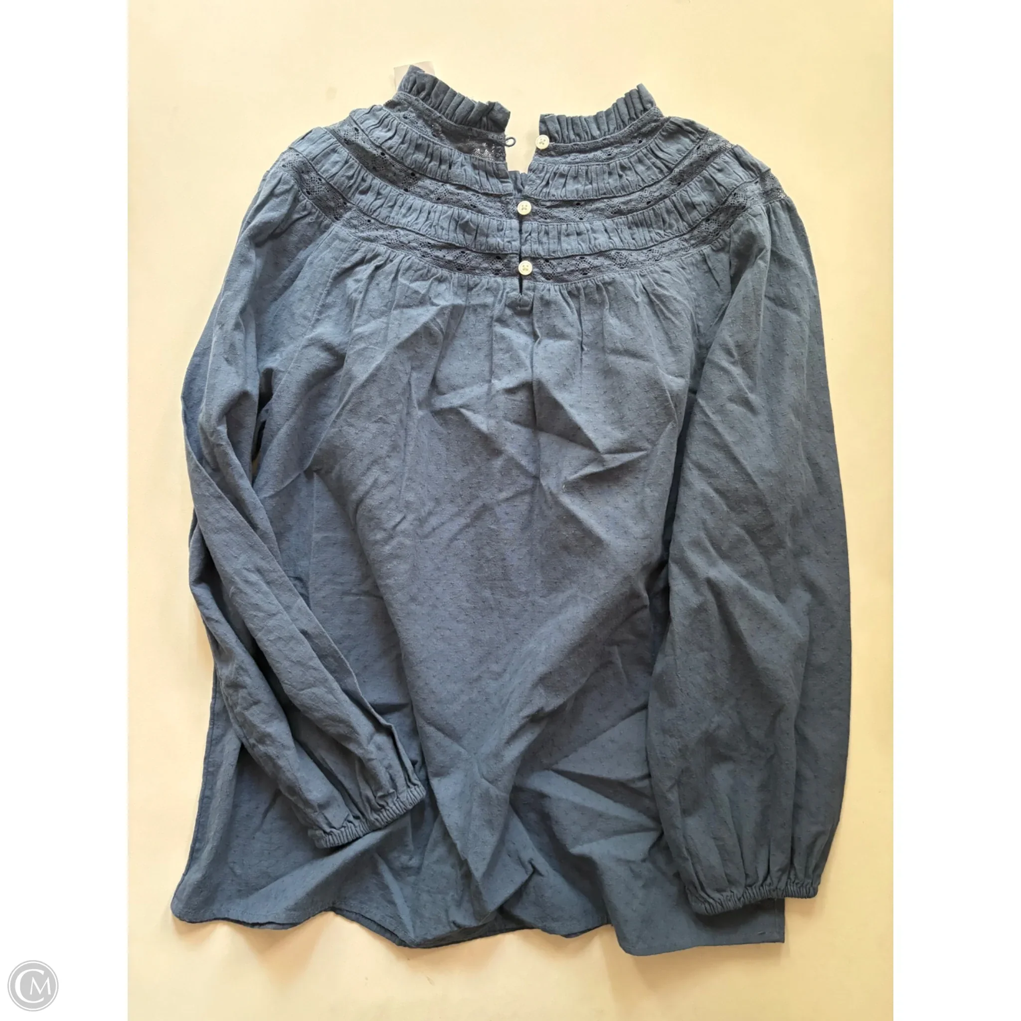 Top Long Sleeve By Loft In Blue, Size: S - Image 2
