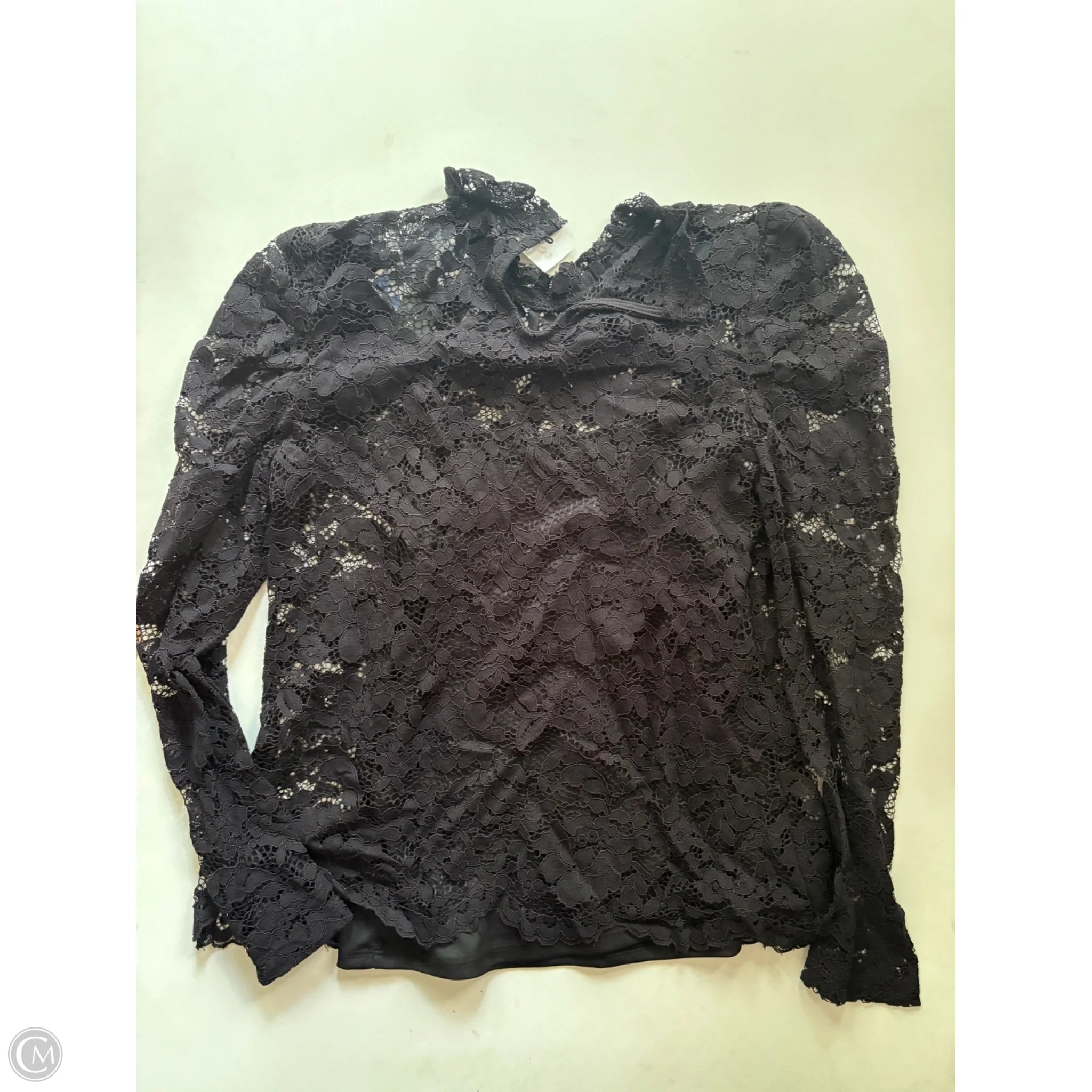 Blouse Long Sleeve By Adiva In Black, Size: S - Image 2