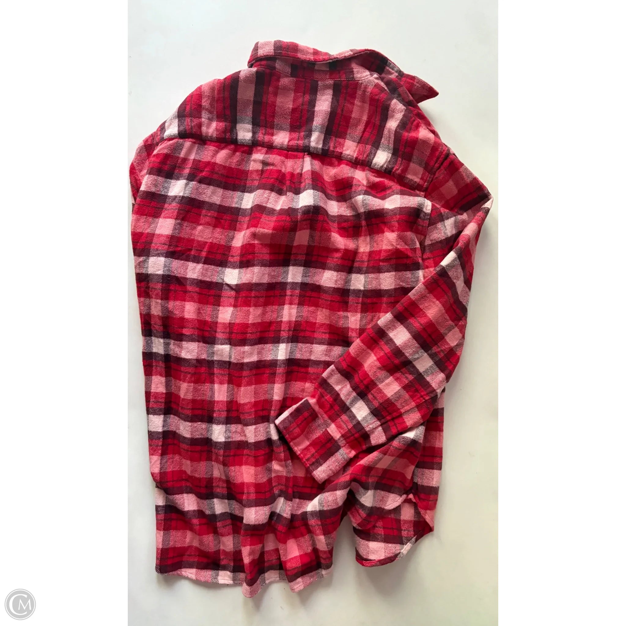 Top Long Sleeve By Aerie In Plaid Pattern, Size: Xl - Image 2
