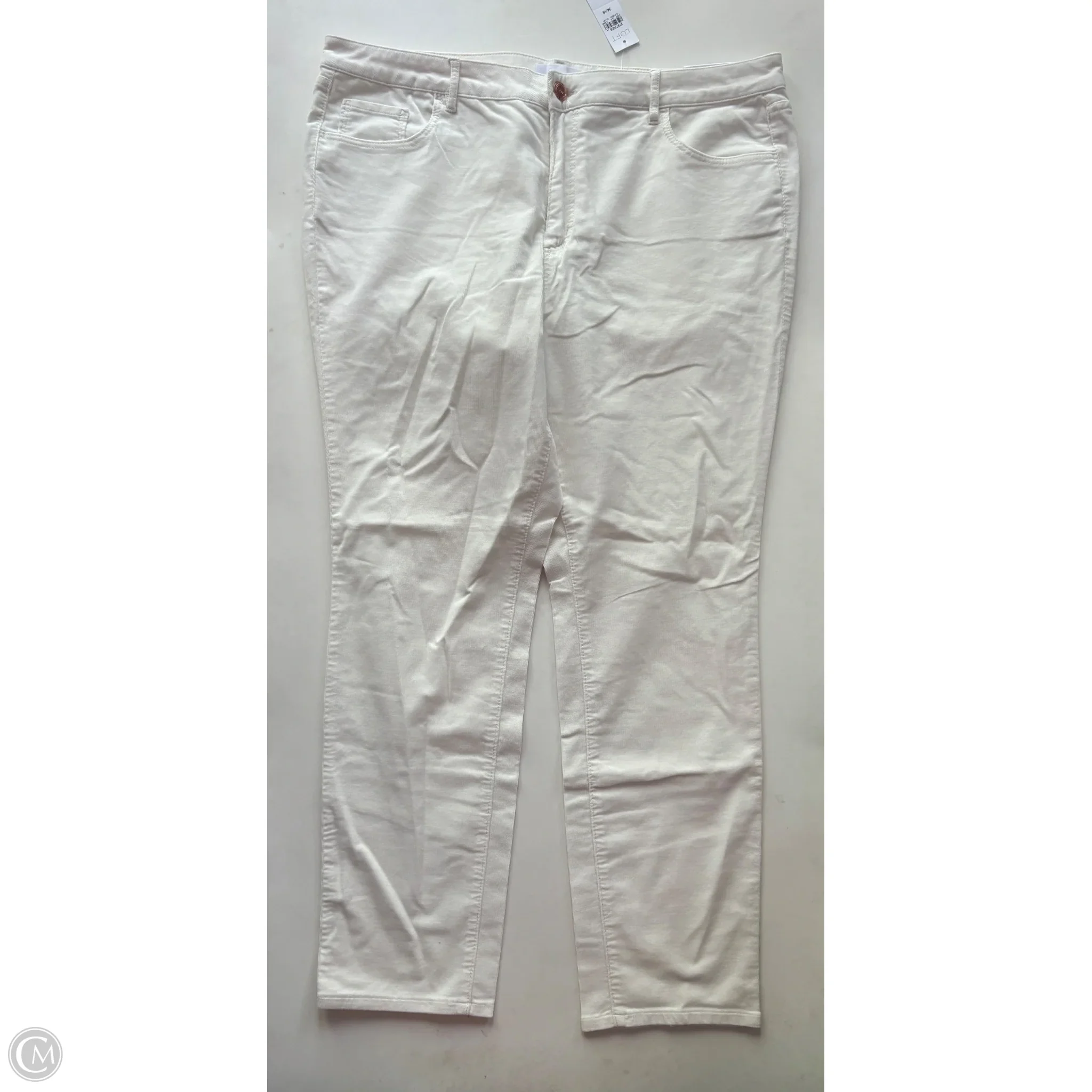 Pants Corduroy By Loft In Cream, Size: 18 - Image 1
