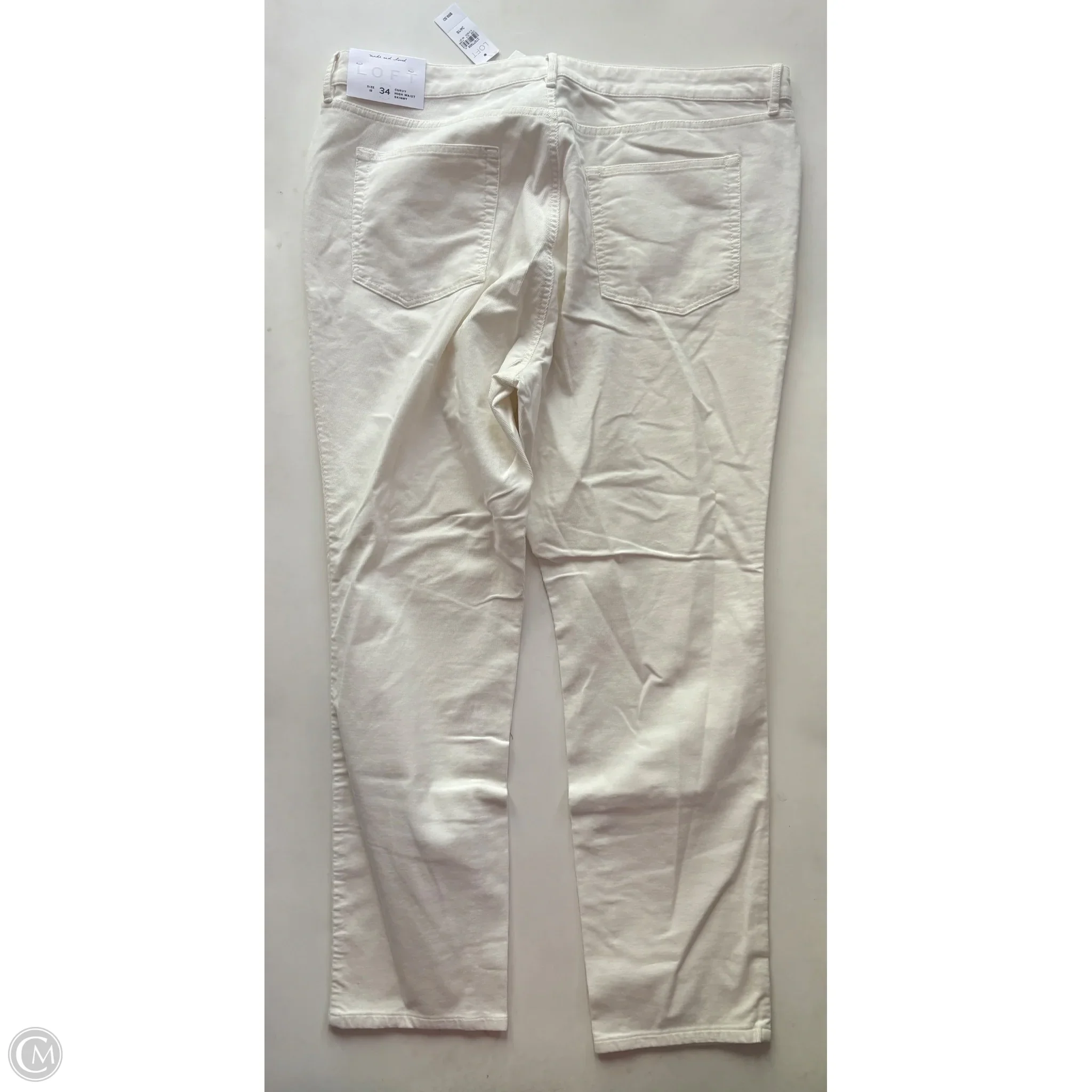 Pants Corduroy By Loft In Cream, Size: 18 - Image 2