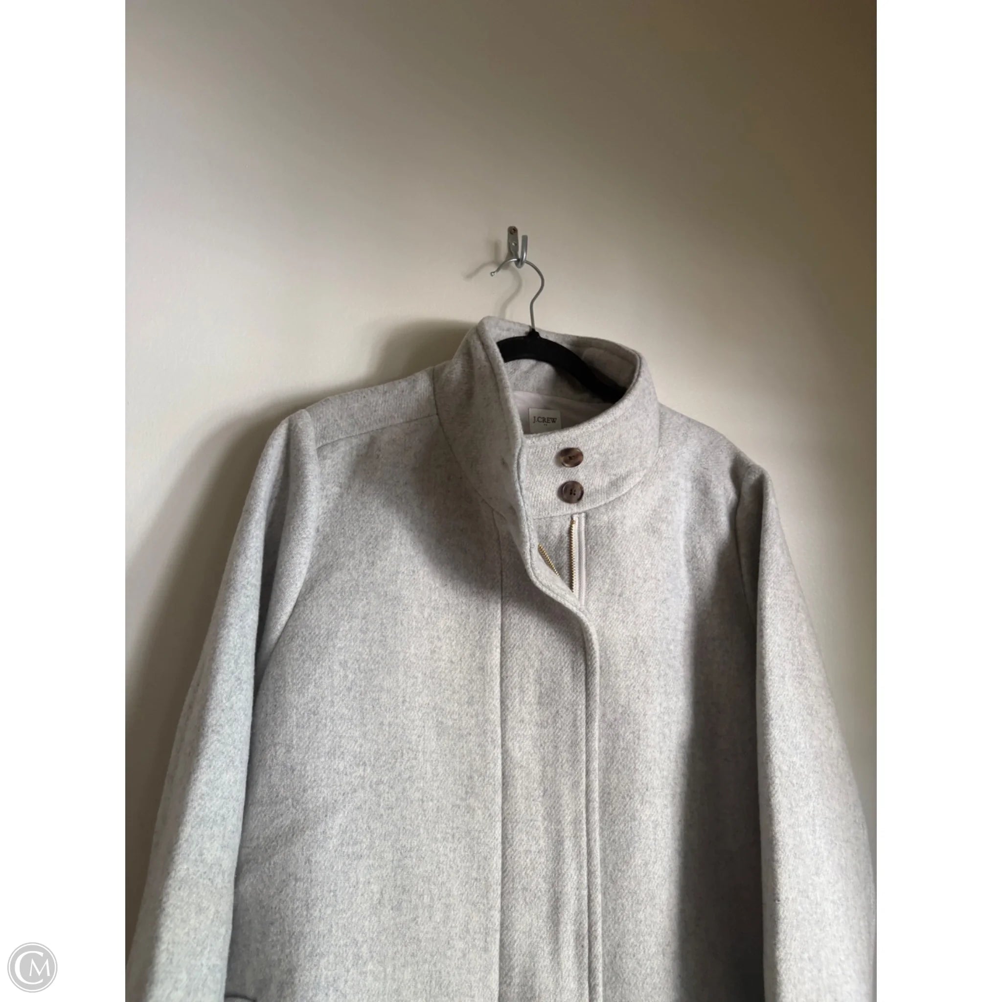 Coat Wool By J. Crew In Grey, Size: 1x - Image 3