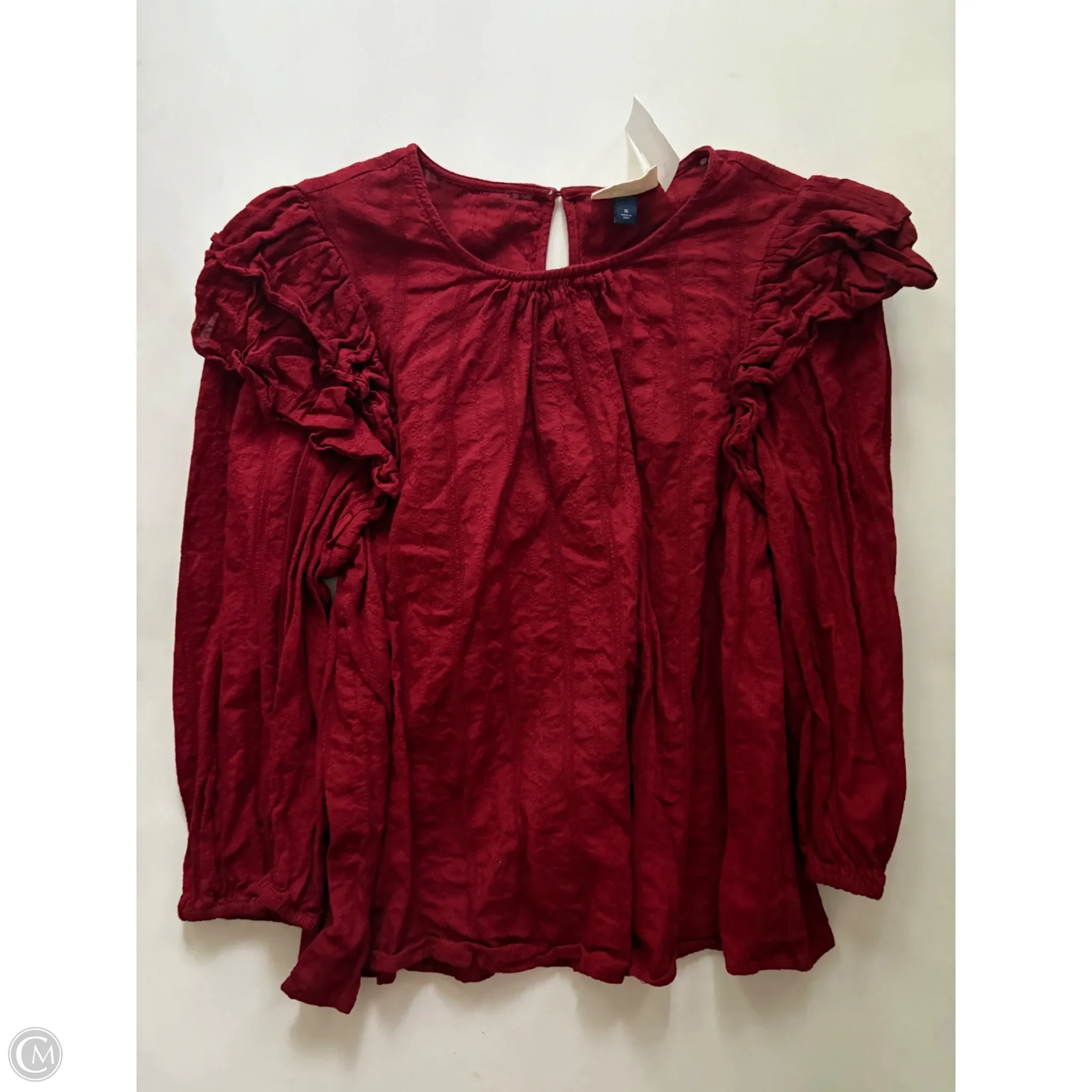 Top Long Sleeve By Universal Thread In Red, Size: Xl - Image 1