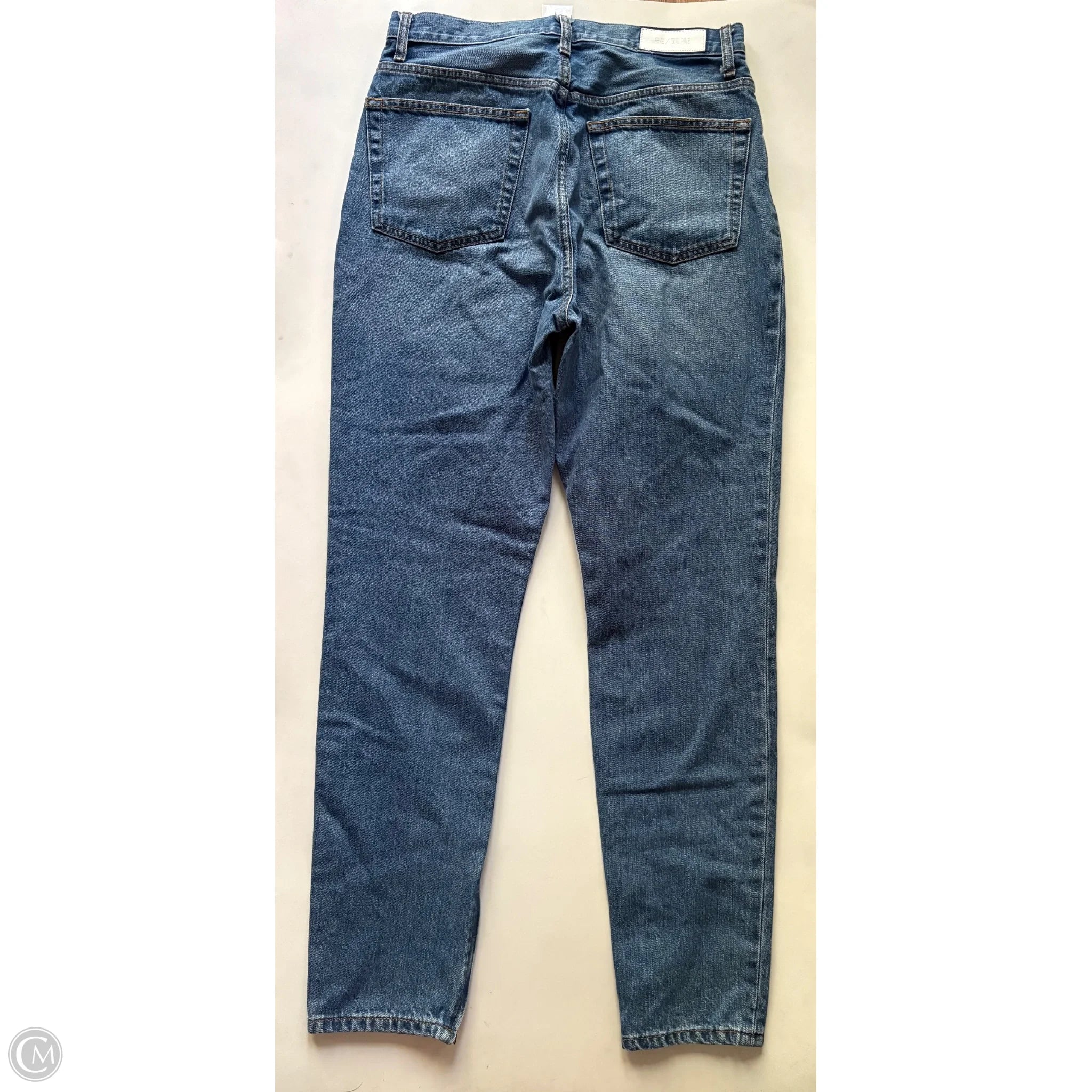 Jeans Straight By Re Done In Blue, Size: 12 - Image 2