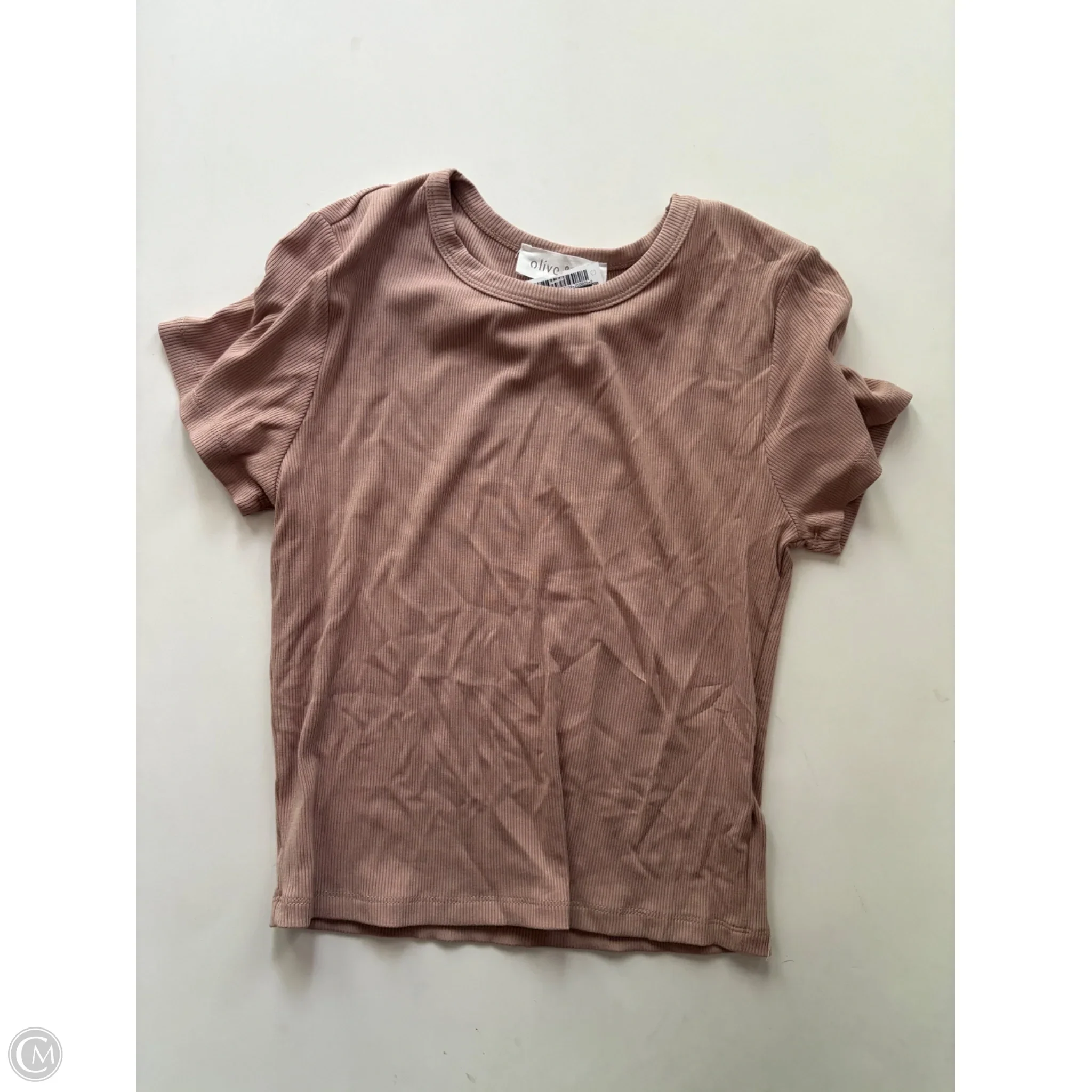Top Short Sleeve By Olive And Oak In Tan, Size: M - Image 1