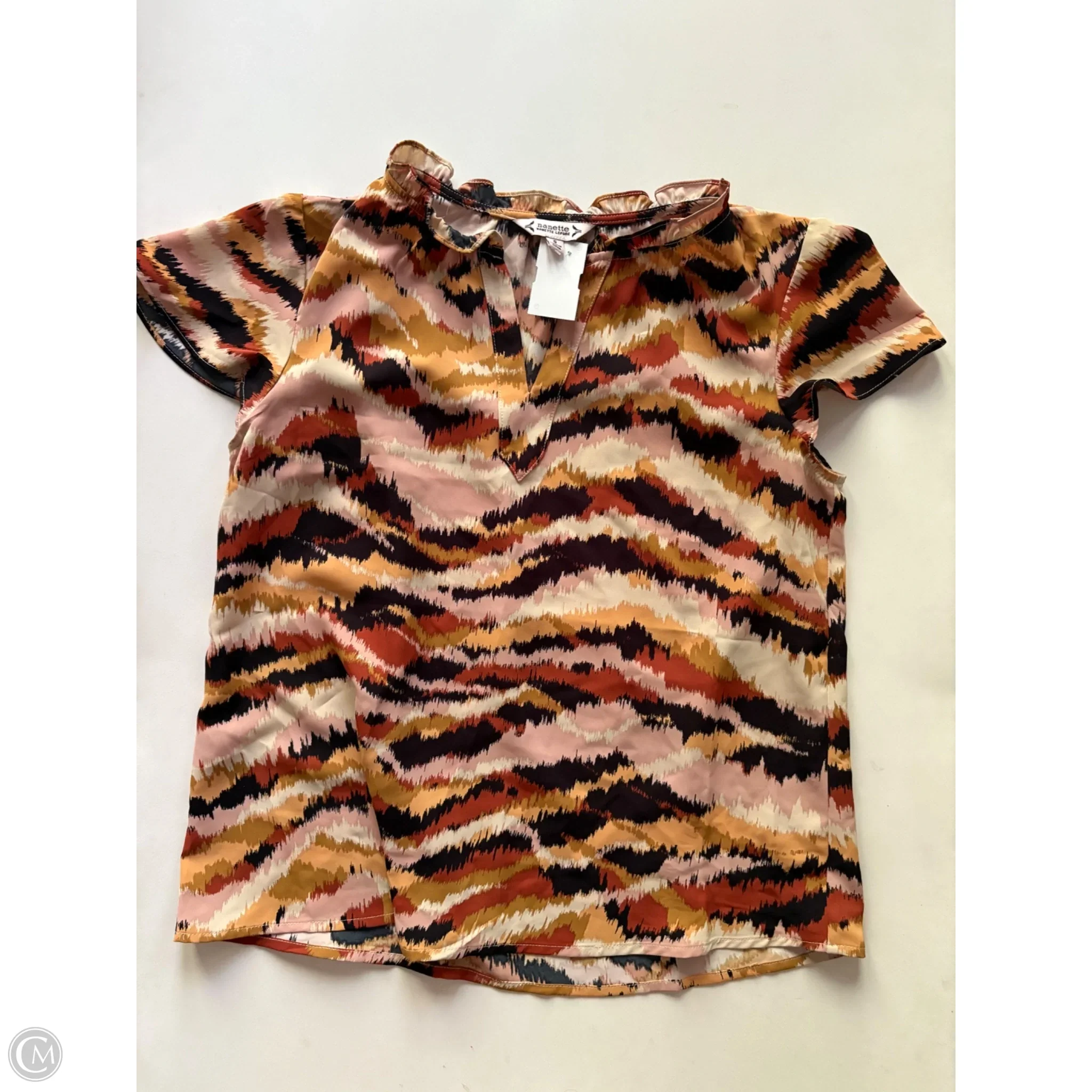 Blouse Short Sleeve By Nanette Lepore In Animal Print, Size: S - Image 1