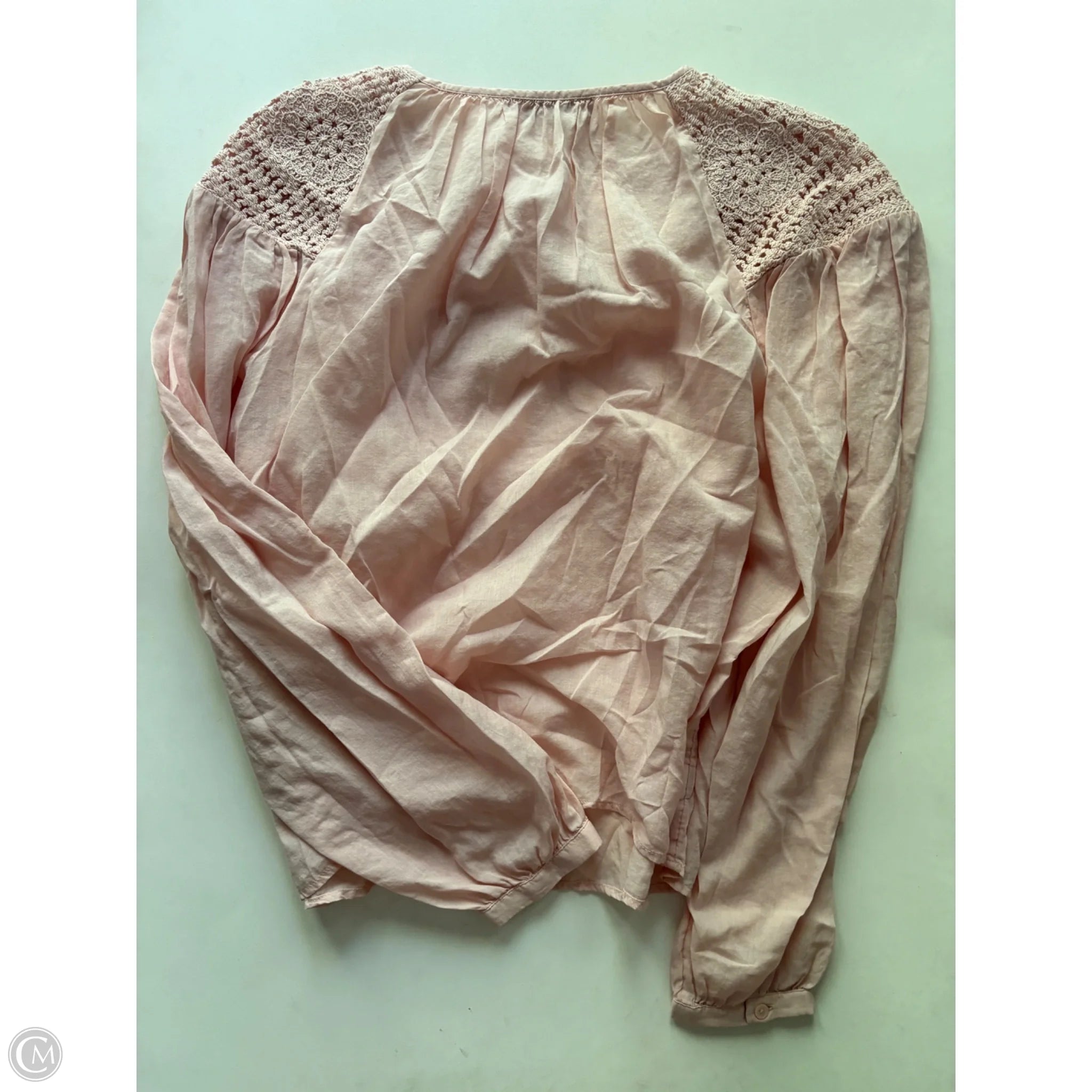 Top Long Sleeve By Loft In Peach, Size: M - Image 2