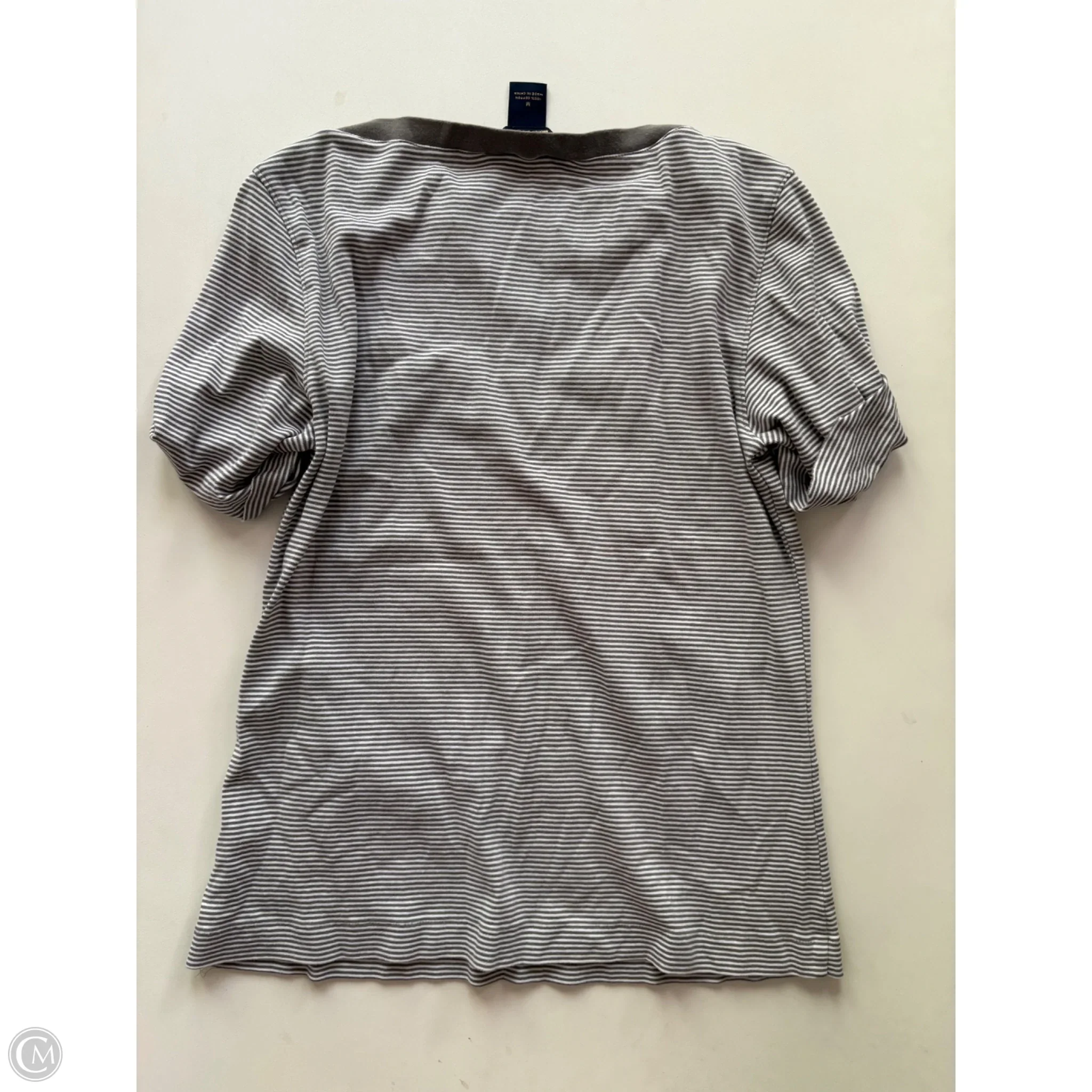 Top Short Sleeve By Brooks Brothers In Striped Pattern, Size: M - Image 2