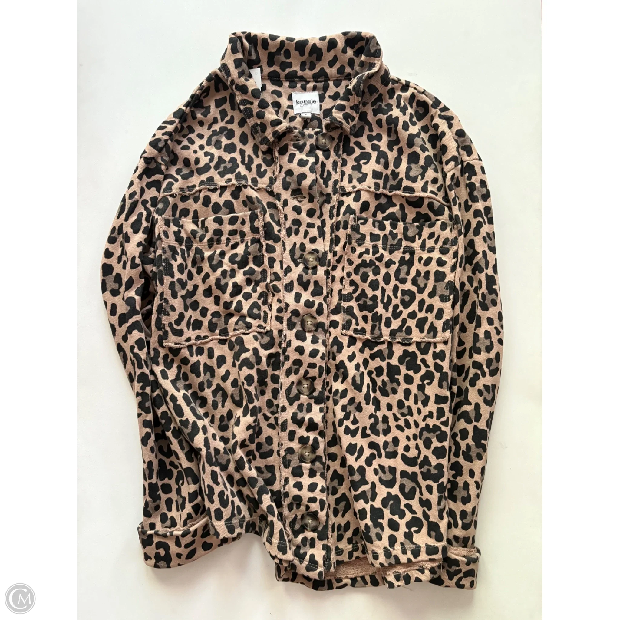 Top Long Sleeve By Kensie In Animal Print, Size: S - Image 1